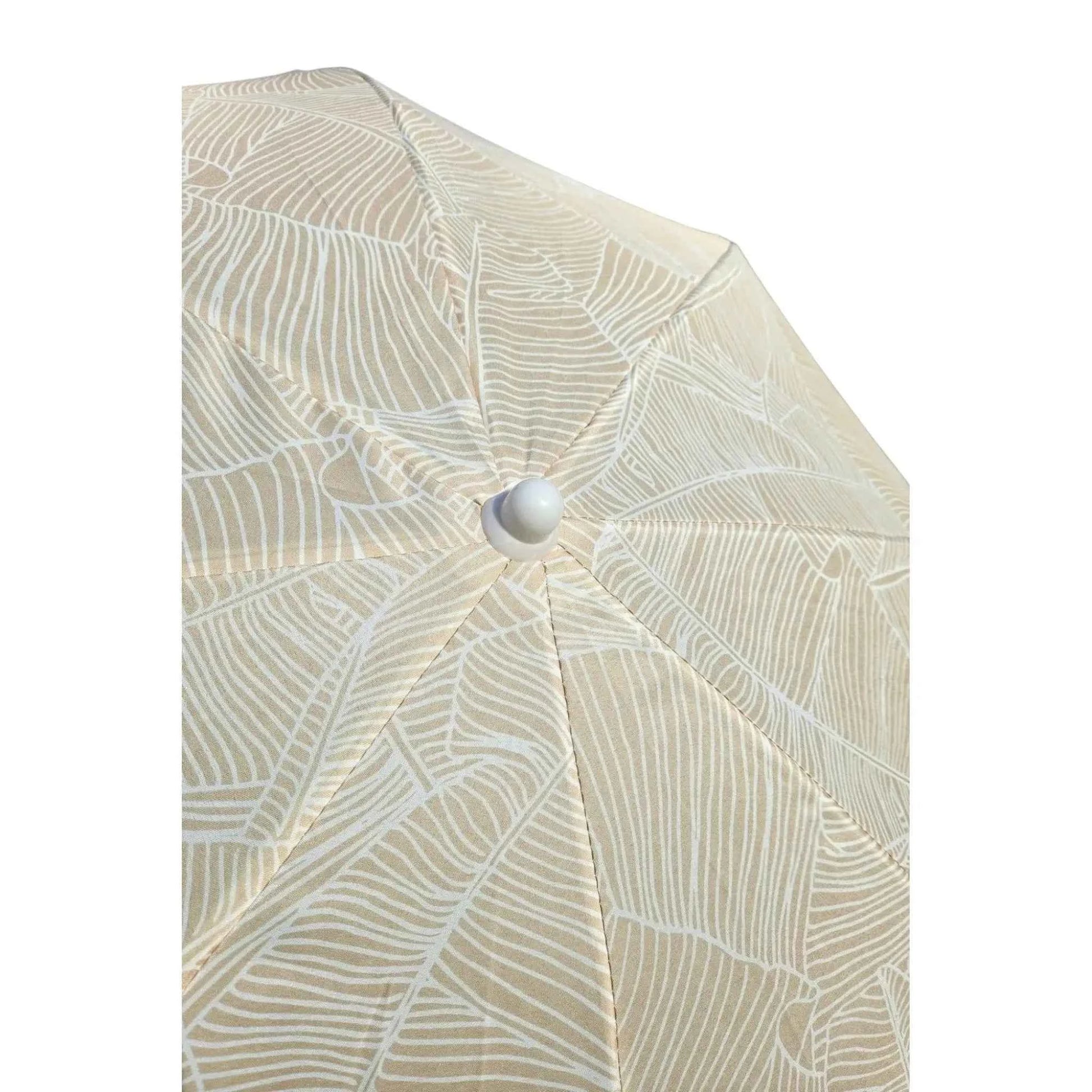 Sonnenschirm Strandschirm Balkonschirm grün creme braun 160 cm UV Schutz 30+