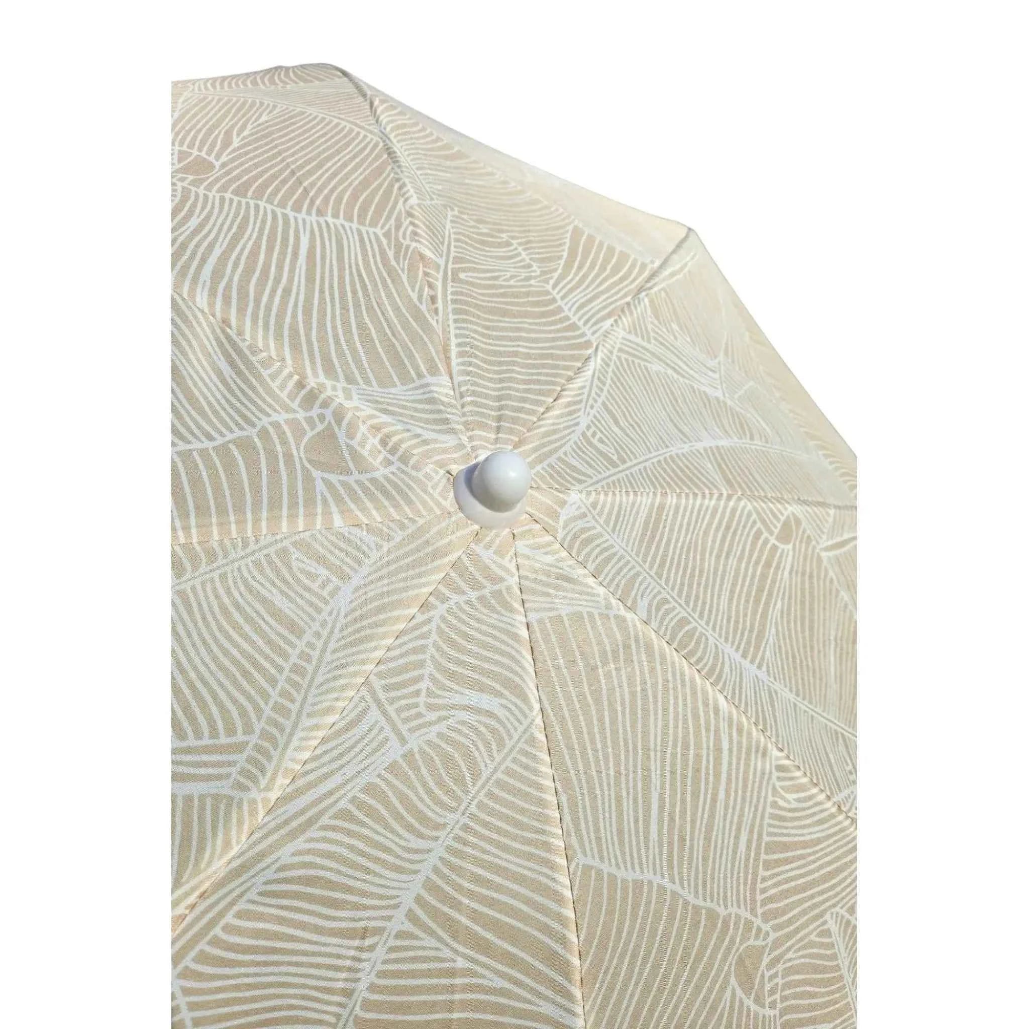 Sonnenschirm Strandschirm Balkonschirm grün creme braun 160 cm UV Schutz 30+