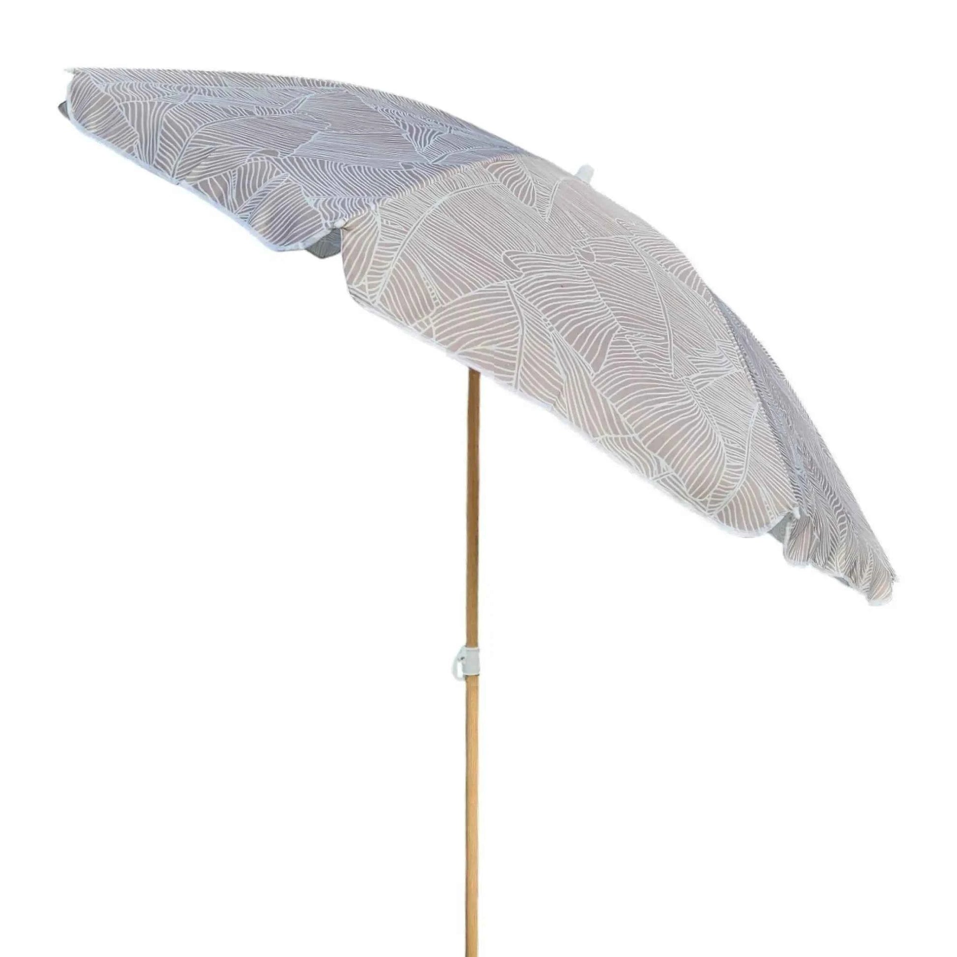 Sonnenschirm Strandschirm Balkonschirm grün creme braun 160 cm UV Schutz 30+