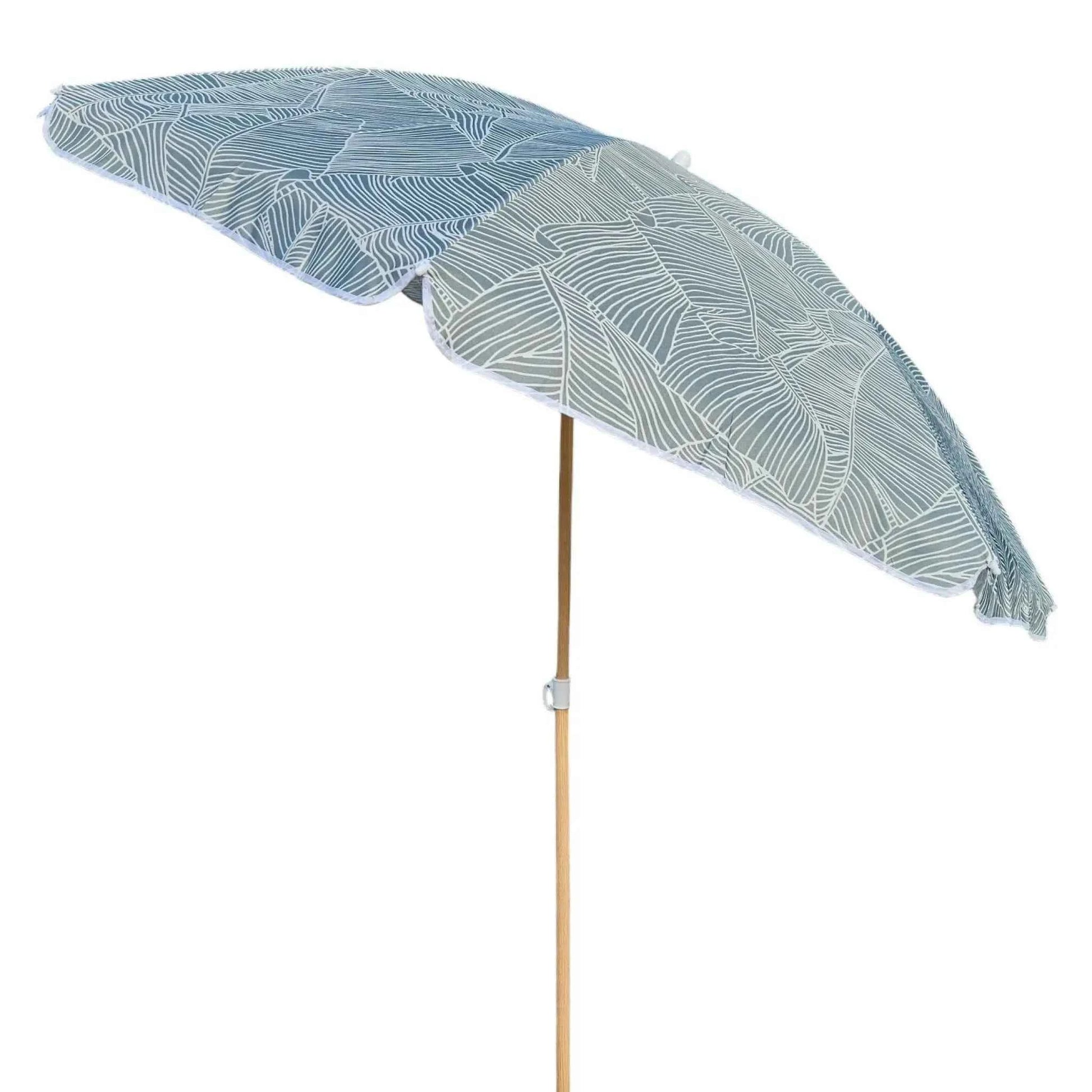 Sonnenschirm Strandschirm Balkonschirm grün creme braun 160 cm UV Schutz 30+