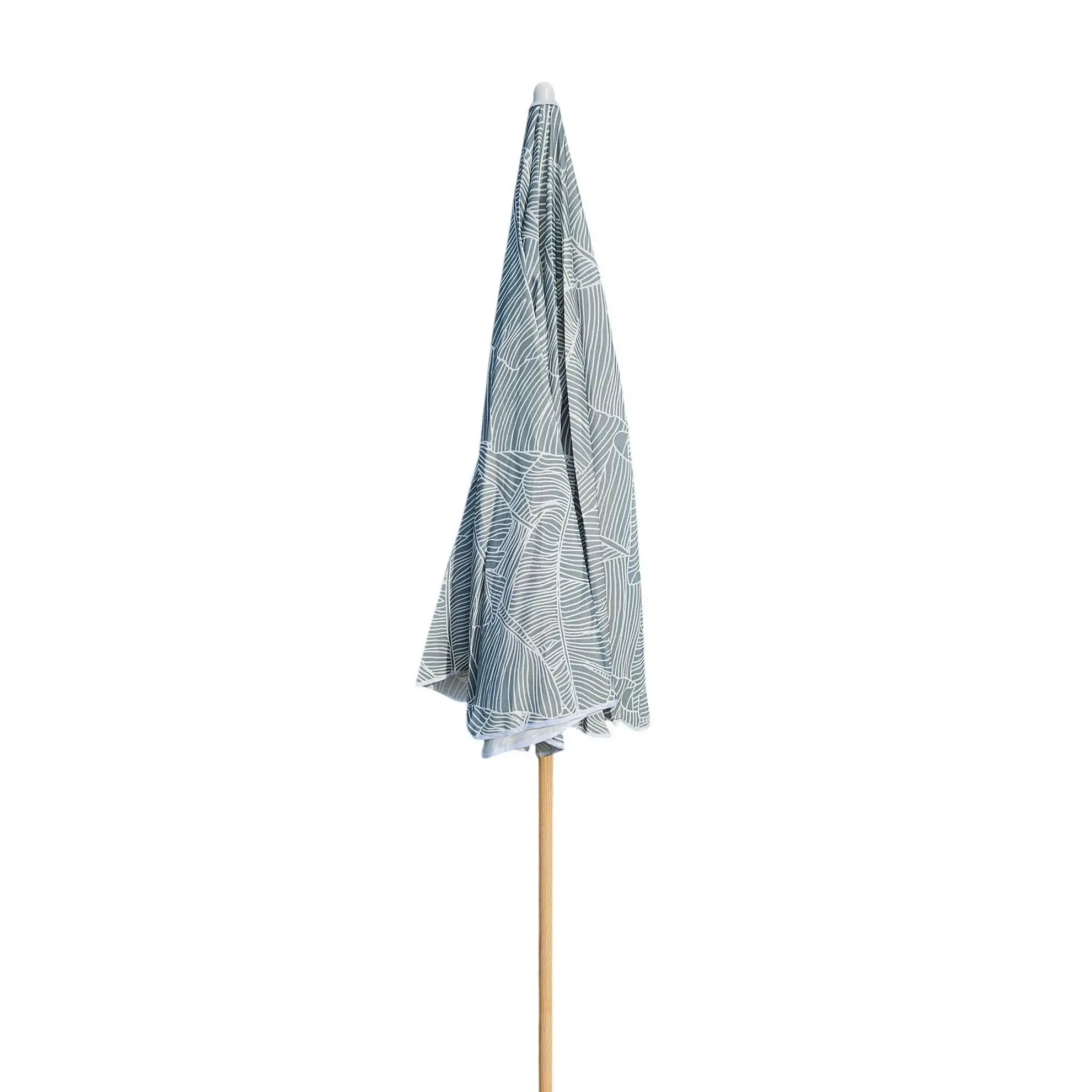 Sonnenschirm Strandschirm Balkonschirm 160 cm UV Schutz 30+ Blätter-Muster grün