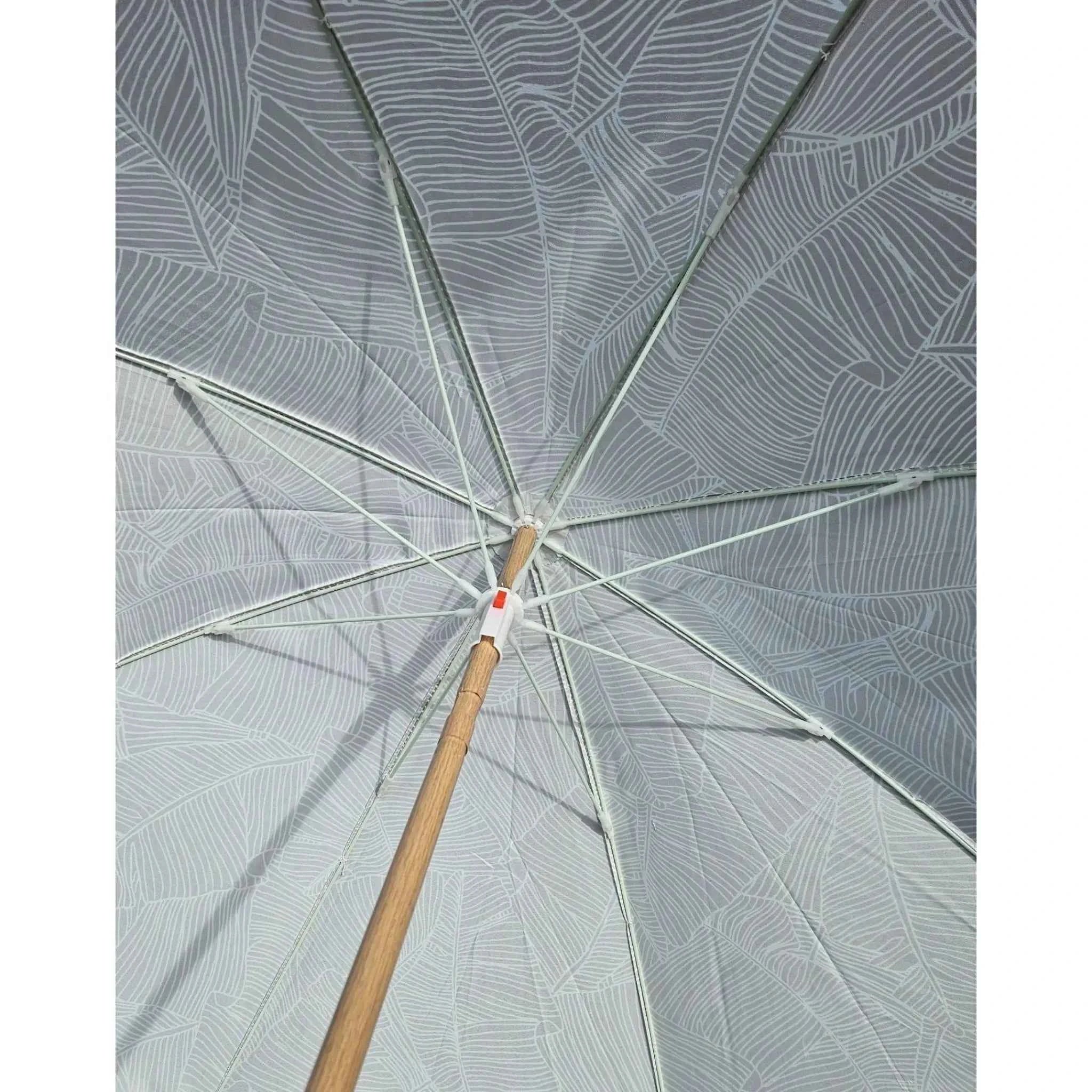 Sonnenschirm Strandschirm Balkonschirm grün creme braun 160 cm UV Schutz 30+
