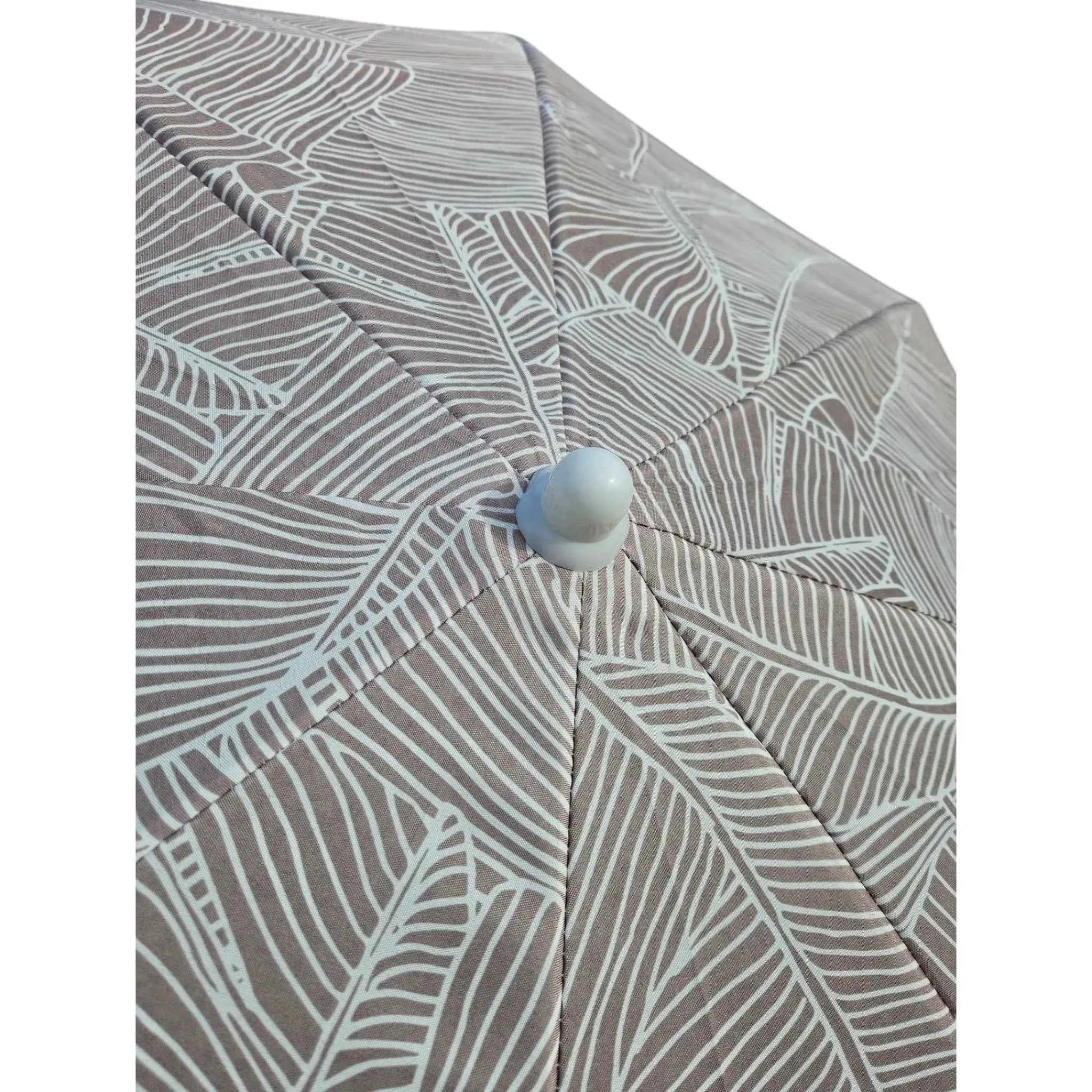 Sonnenschirm Strandschirm Balkonschirm grün creme braun 160 cm UV Schutz 30+