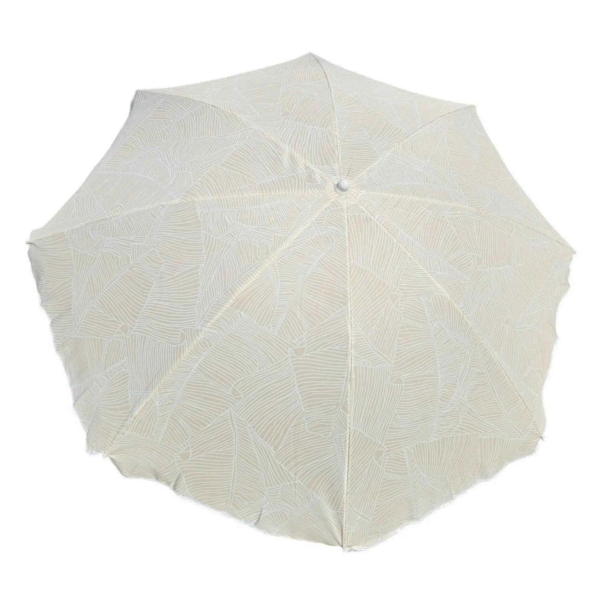 Sonnenschirm Strandschirm Balkonschirm grün creme braun 160 cm UV Schutz 30+