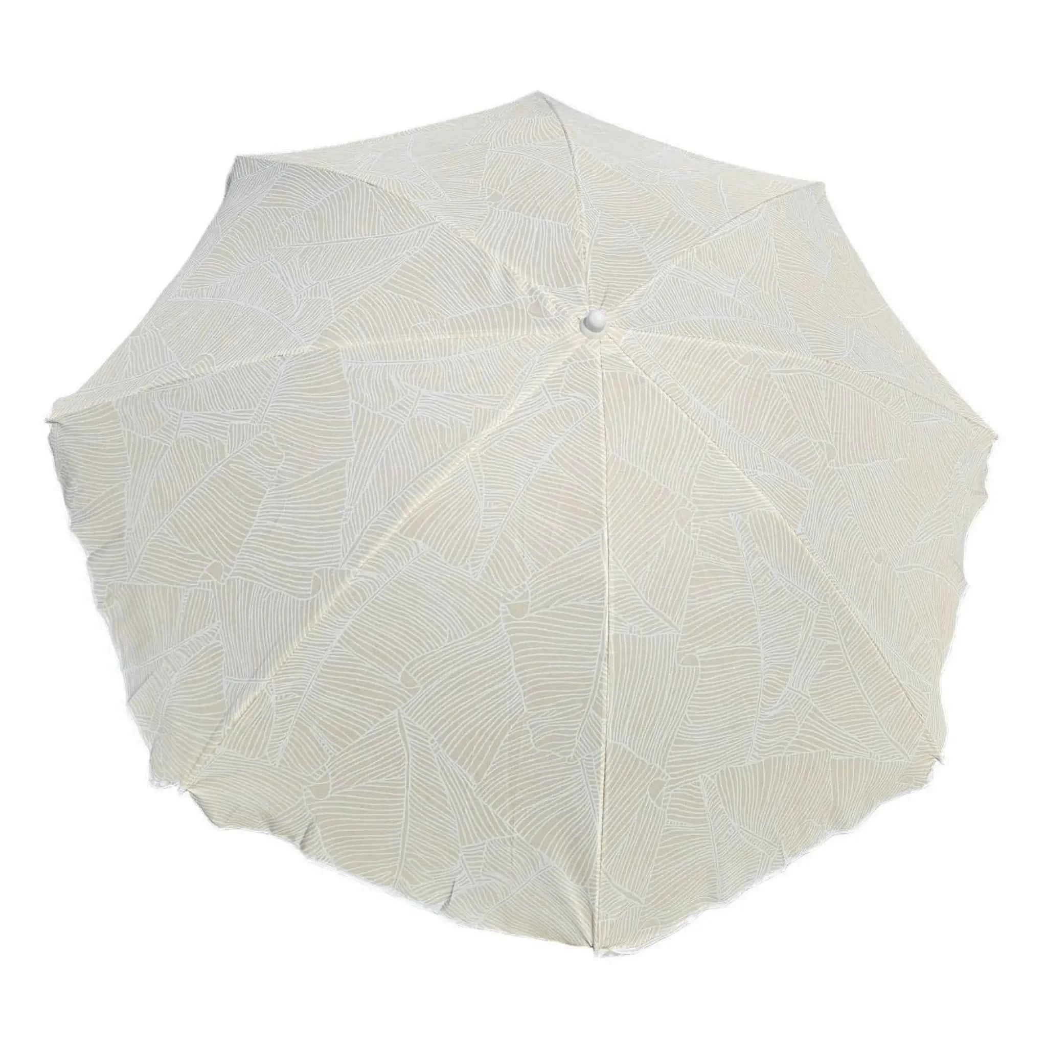 Sonnenschirm Strandschirm Balkonschirm grün creme braun 160 cm UV Schutz 30+