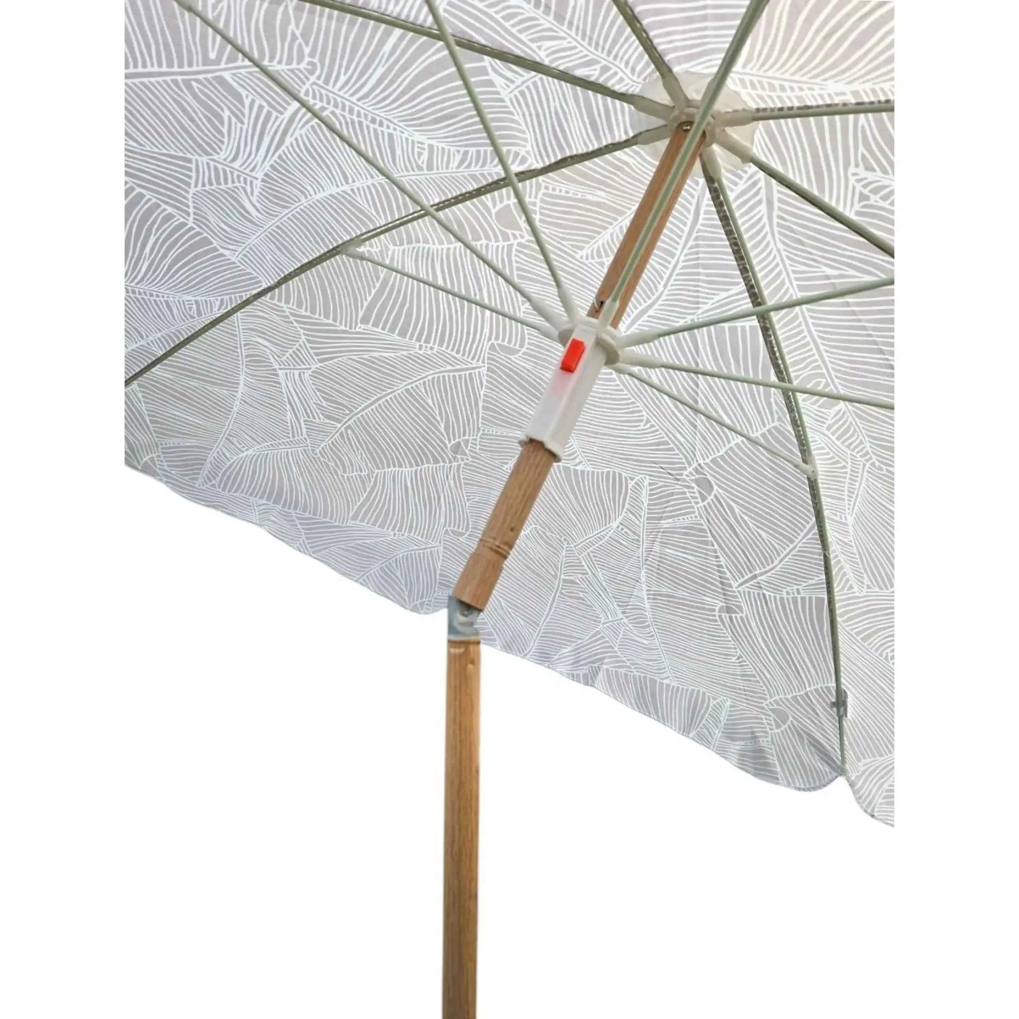 Sonnenschirm Strandschirm Balkonschirm grün creme braun 160 cm UV Schutz 30+