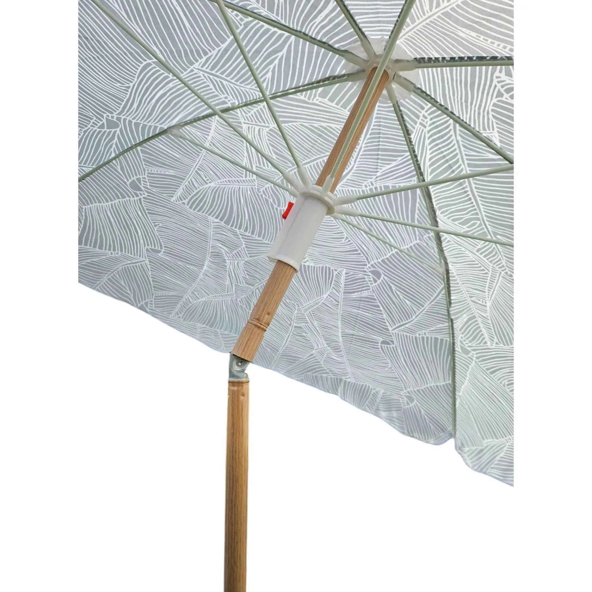 Sonnenschirm Strandschirm Balkonschirm grün creme braun 160 cm UV Schutz 30+