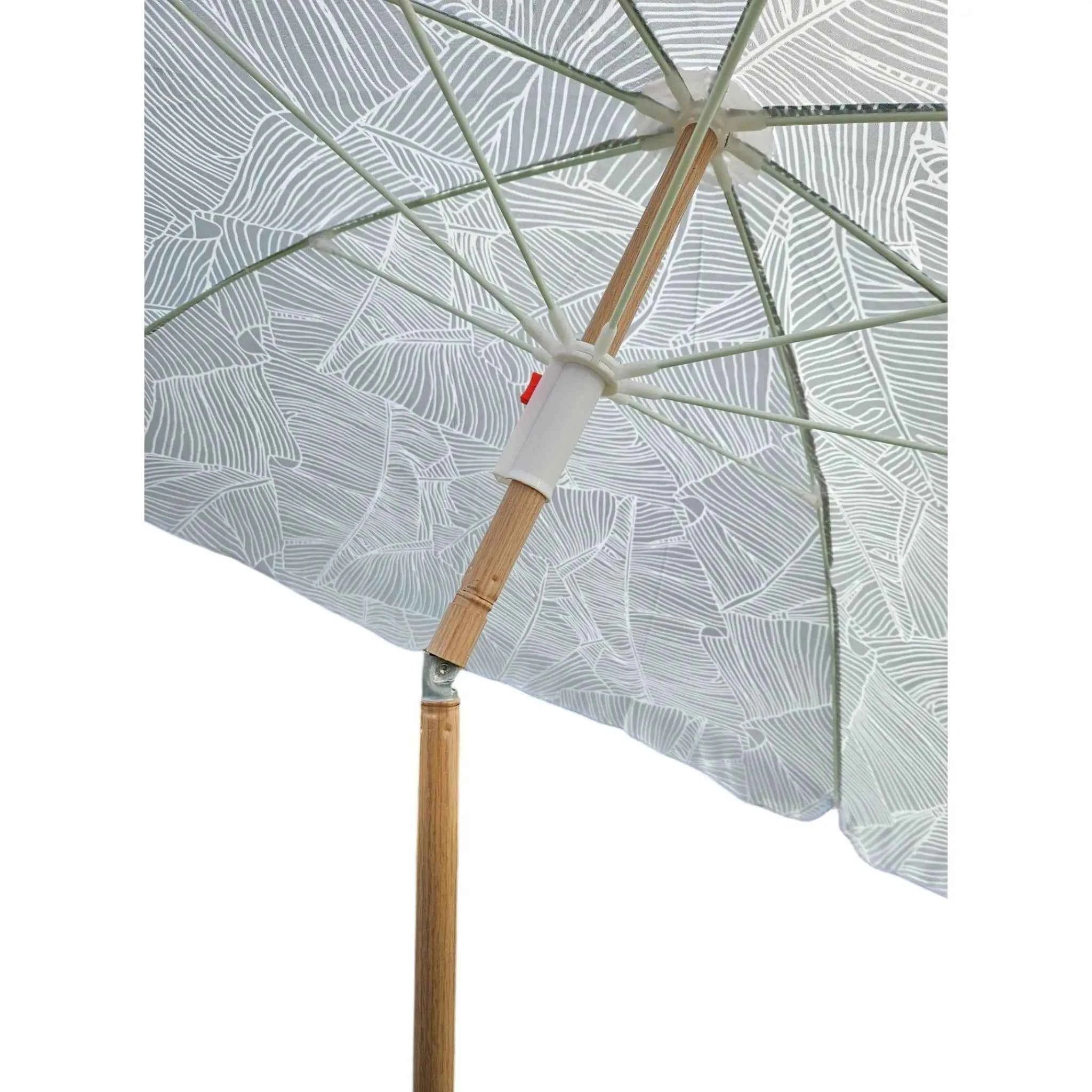 Sonnenschirm Strandschirm Balkonschirm grün creme braun 160 cm UV Schutz 30+