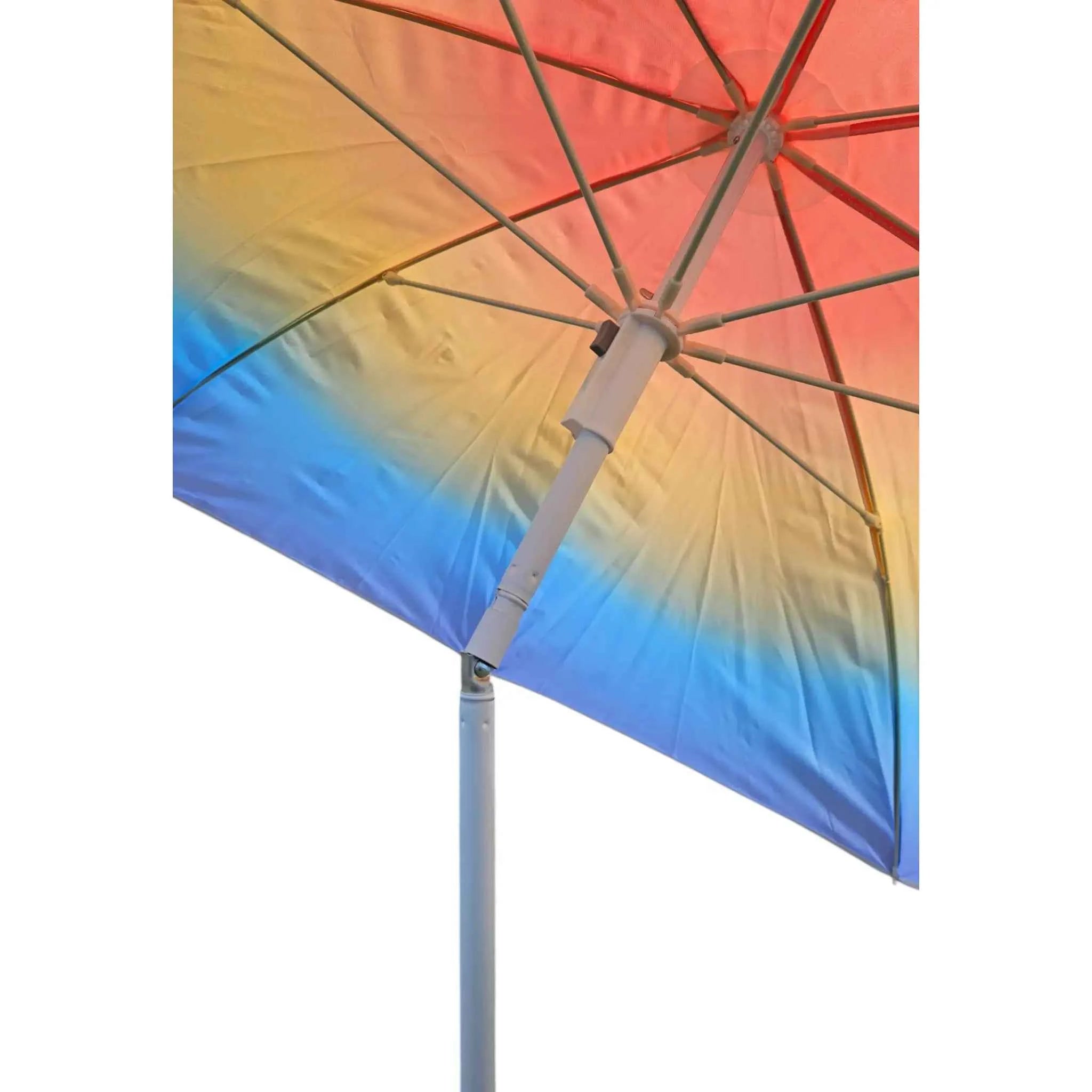 Sonnenschirm Strandschirm Balkonschirm UV Schutz 50+ blau gelb 155 cm bunt