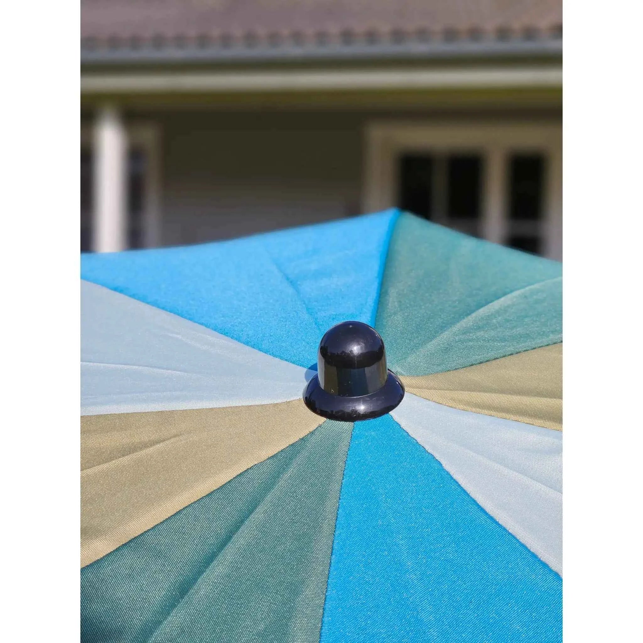 Sonnenschirm Strandschirm Schirm UV Schutz Fransen BLAU GRÜN knickbar Ø 170 cm