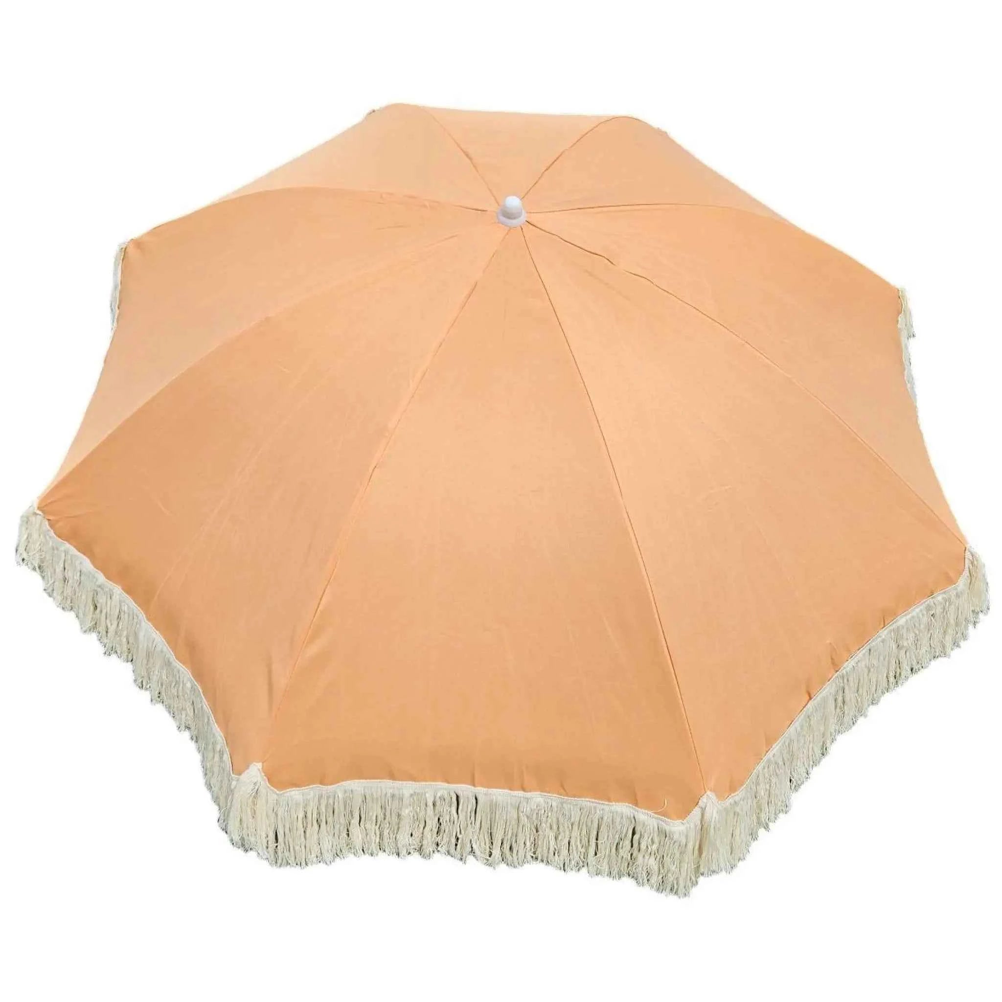 Sonnenschirm Strandschirm Schirm UV Schutz mit Fransen Tasche knickbar Ø 150 cm