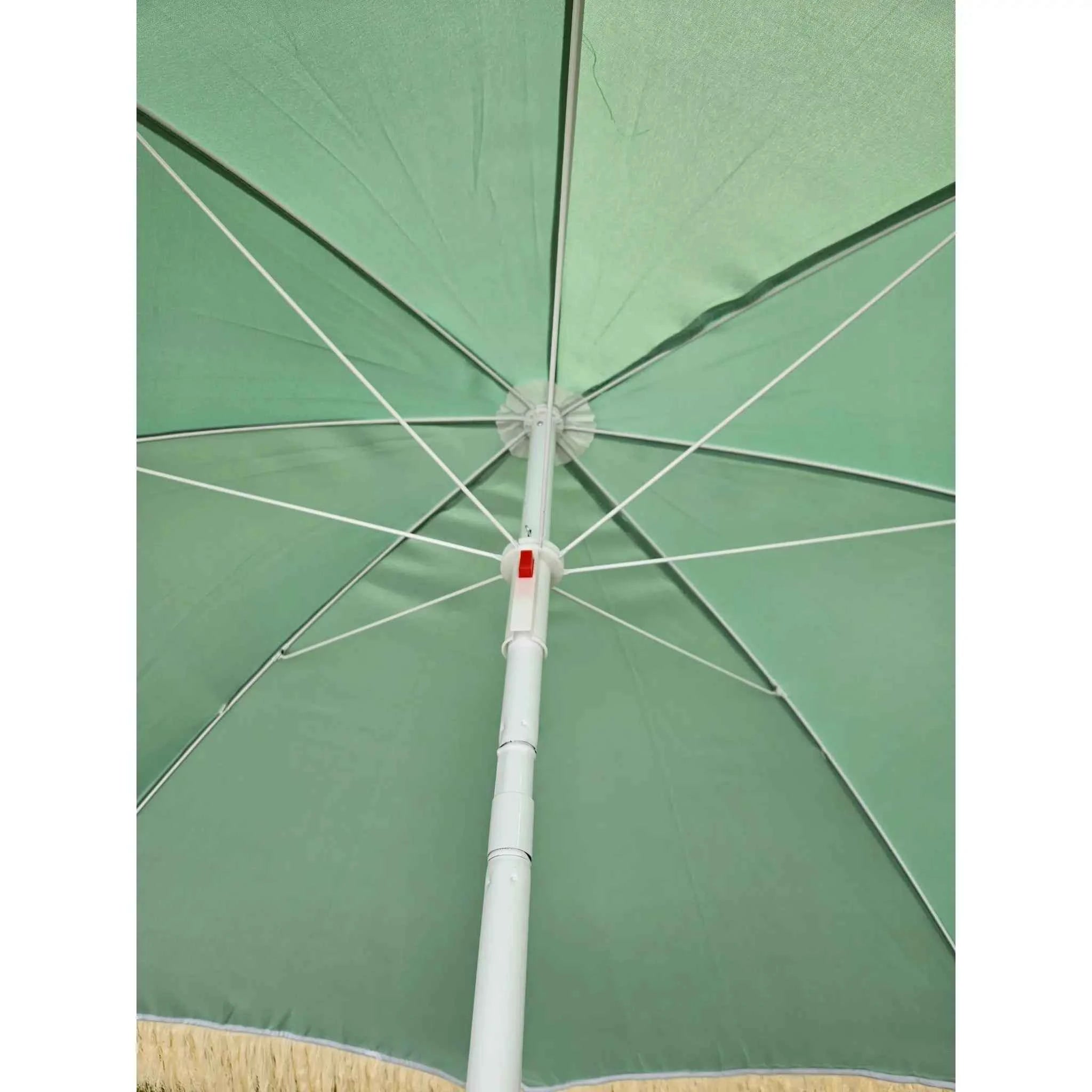 Sonnenschirm Strandschirm Schirm UV Schutz mit Fransen Tasche knickbar Ø 150 cm
