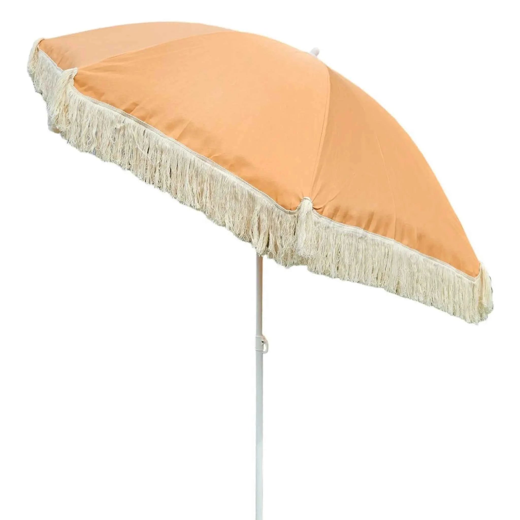 Sonnenschirm Strandschirm Schirm UV Schutz mit Fransen Tasche knickbar Ø 150 cm
