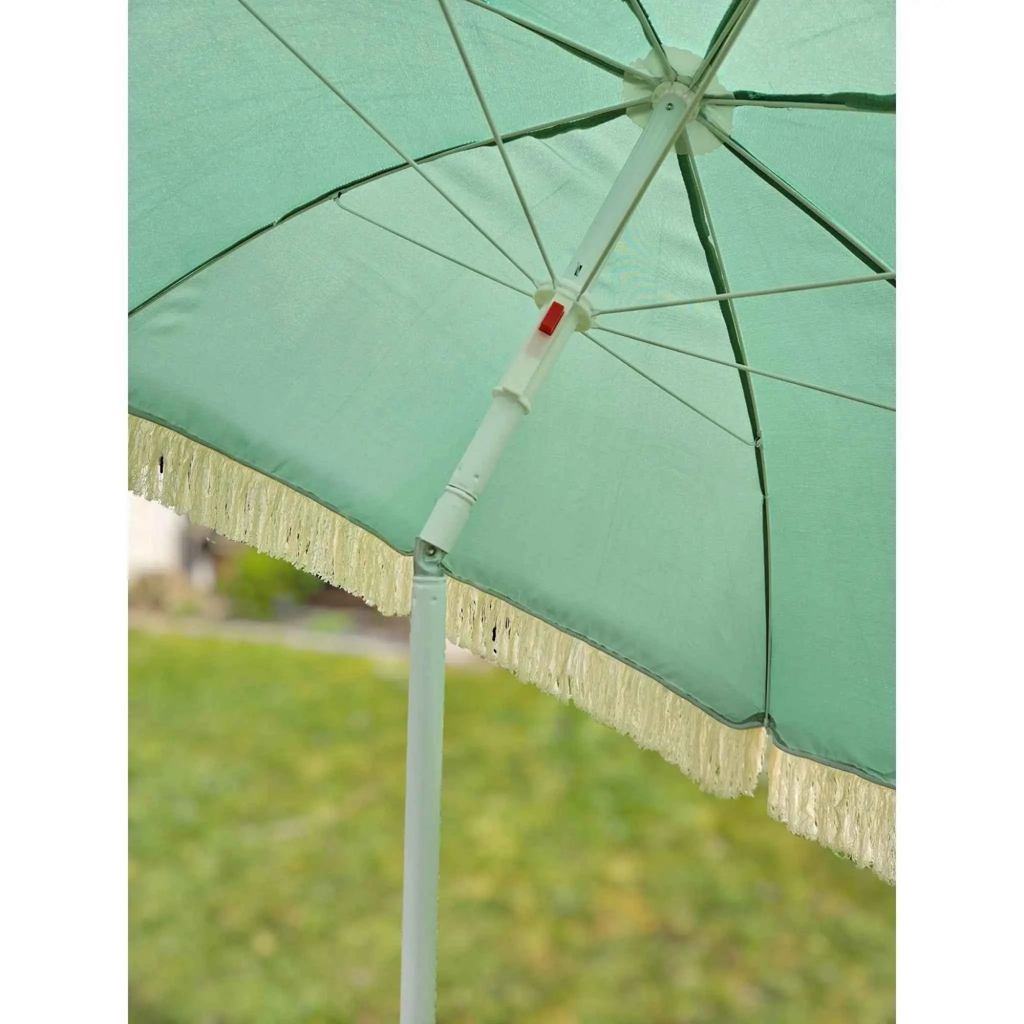 Sonnenschirm Strandschirm Schirm UV Schutz mit Fransen Tasche knickbar Ø 150 cm
