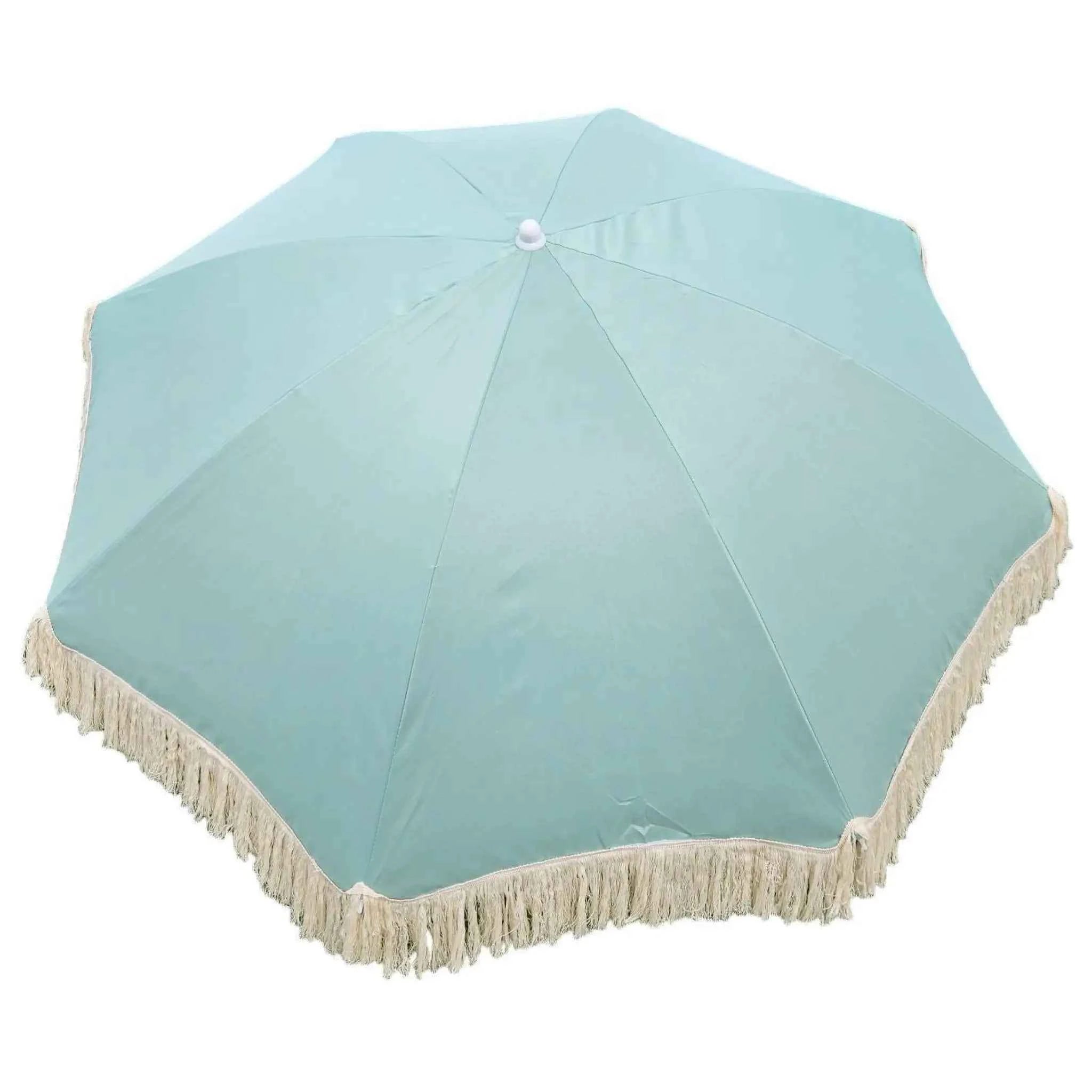 Sonnenschirm Strandschirm Schirm UV Schutz mit Fransen Tasche knickbar Ø 150 cm