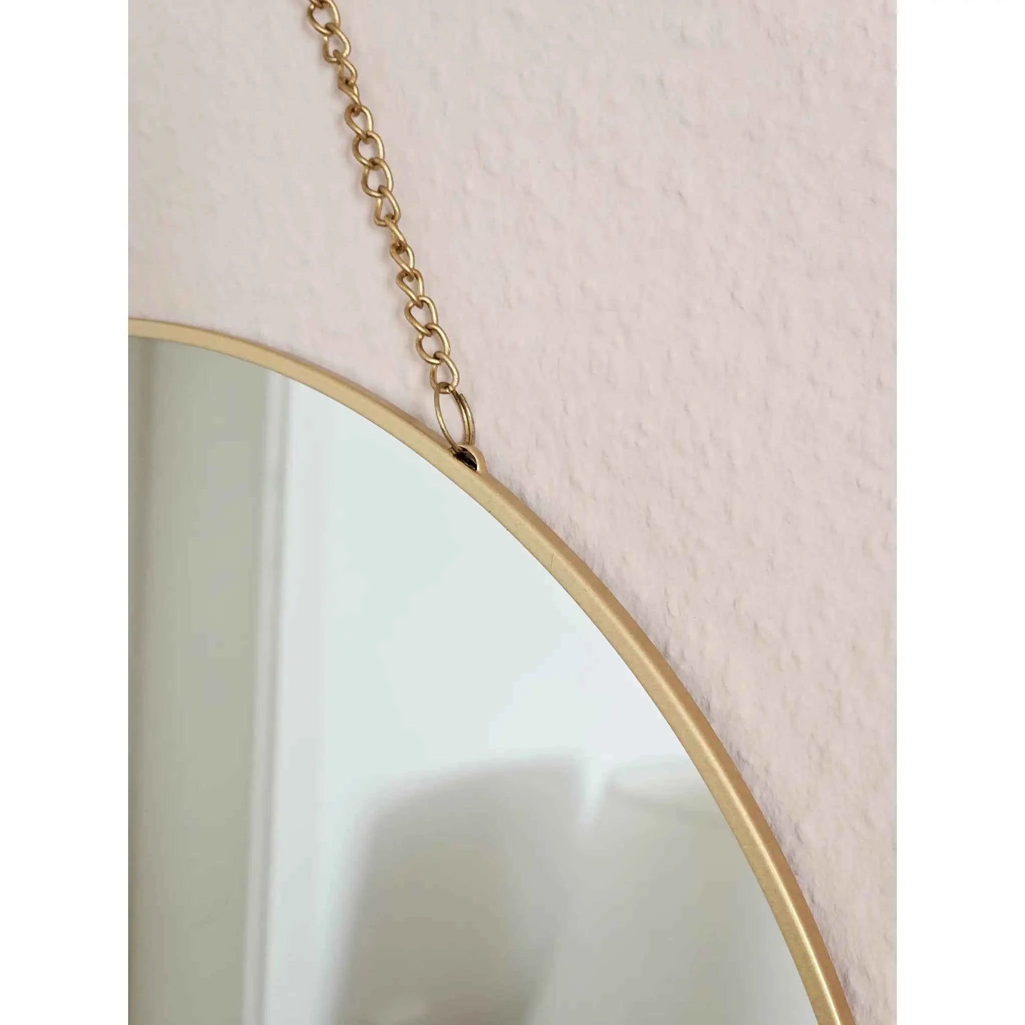 Spiegel rund Wandspiegel Schminkspiegel runder Dekospiegel Metall GOLD Ø 30 cm