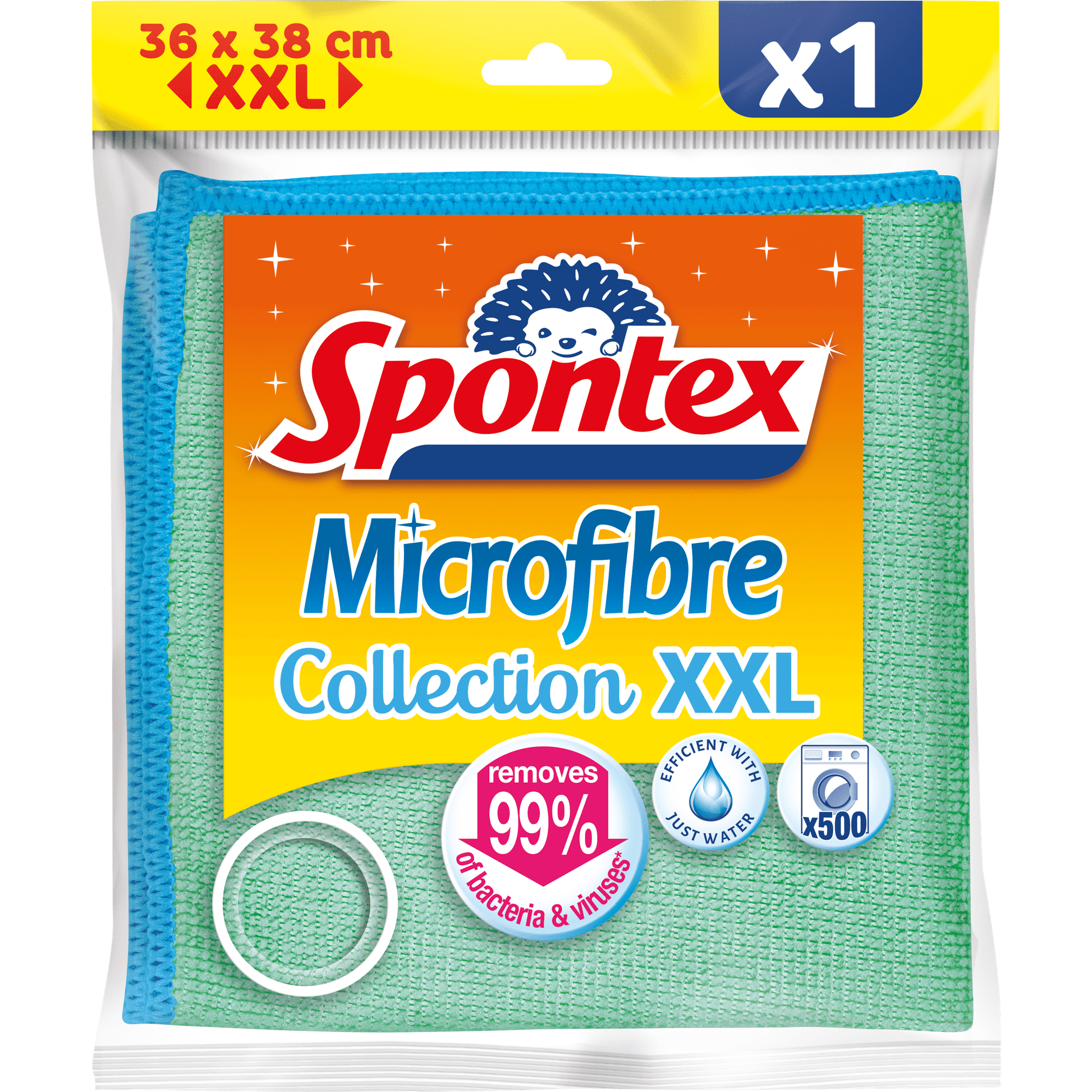 Spontex Mikrofasertuch Collection XXL, blau, ultra saugfähig und strapazierfähig