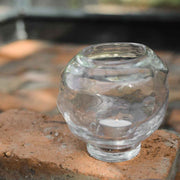 "Bunch" - mini Windlicht auf einem Fuß - Kerzenwindlicht - Transparent - 12cm