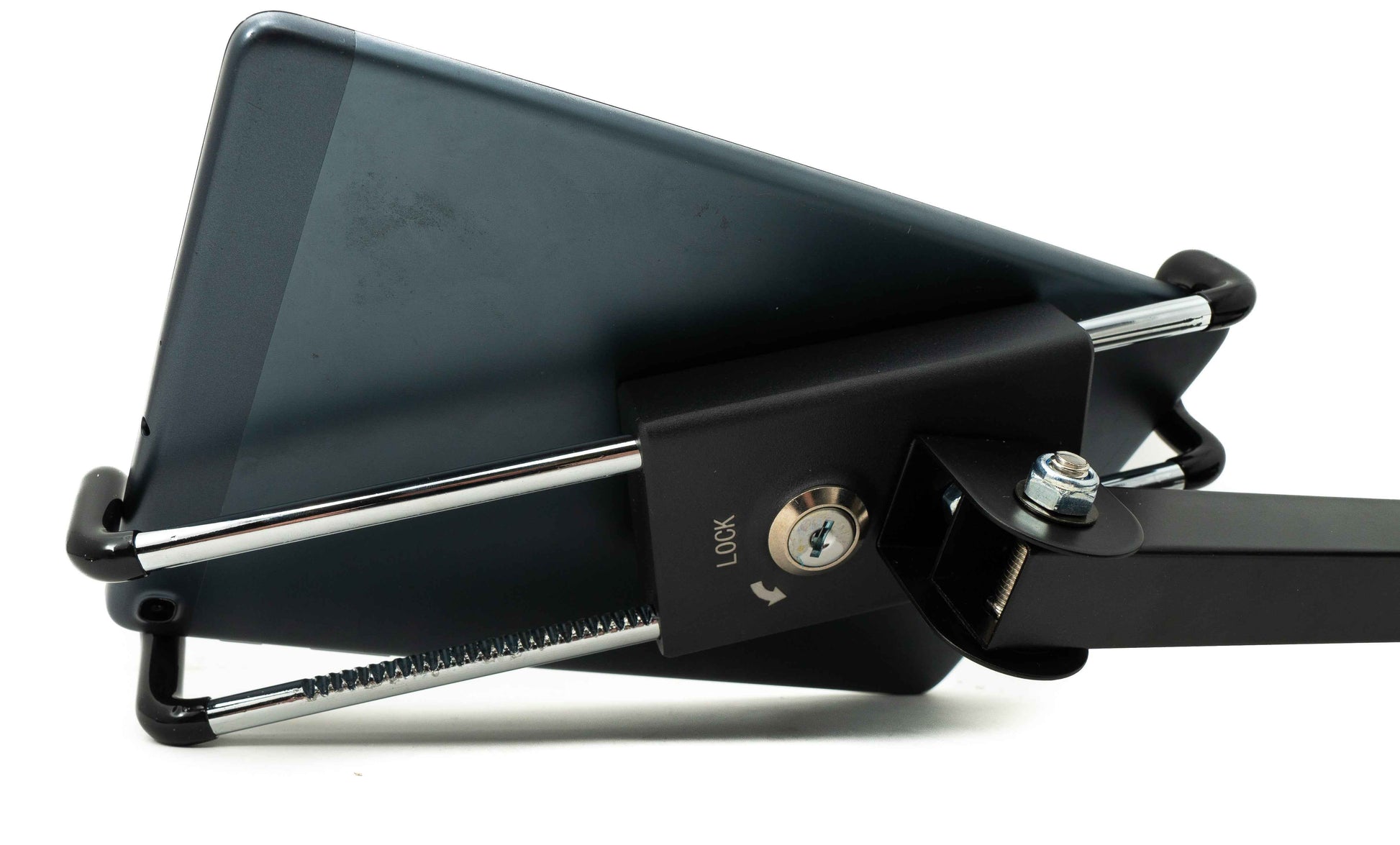 SYSTEM-S Wand Decke Halterung Aluminium Arm 180° neigbar drei Gelenke für Tablets von 15 - 30 cm