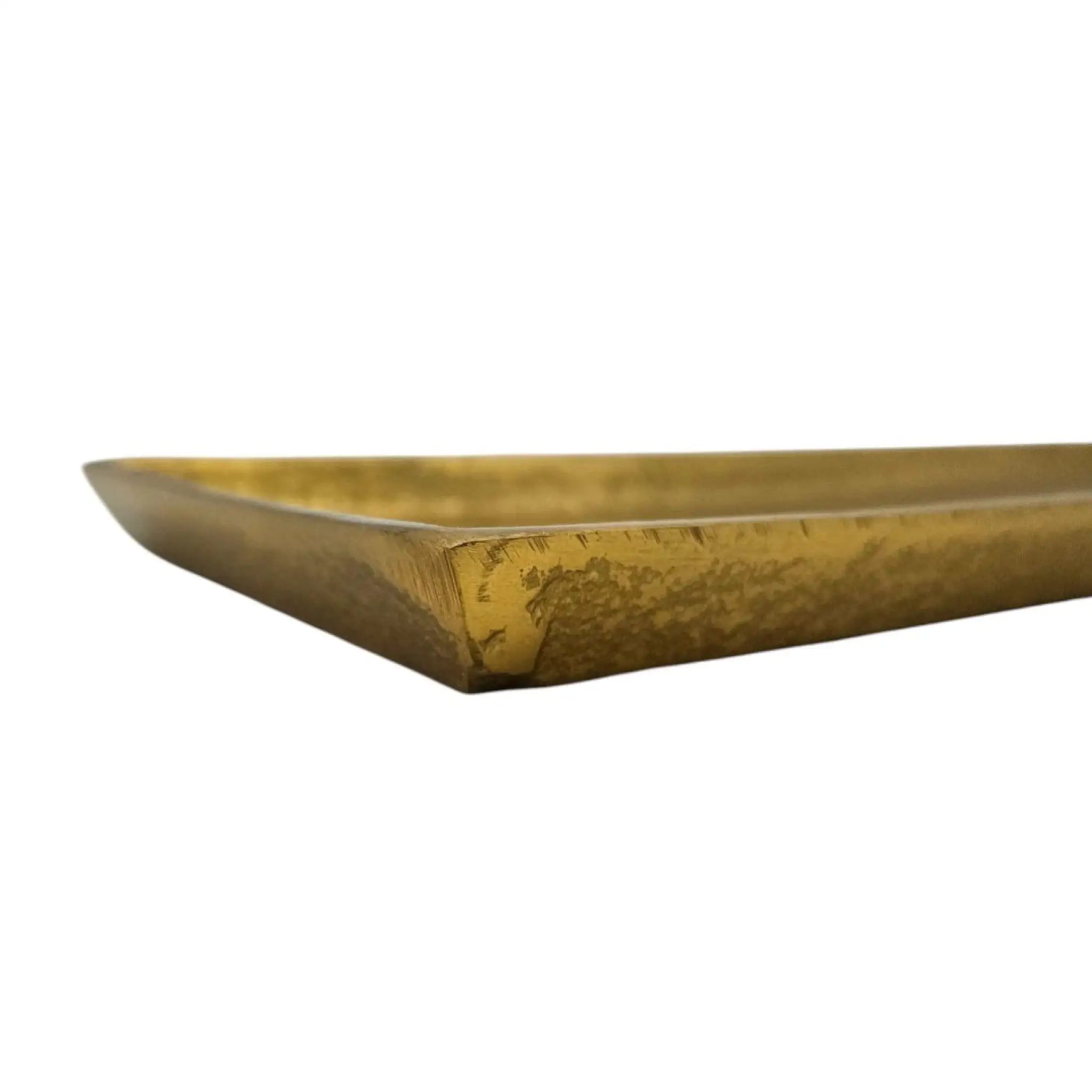Dekotablett rechteckig Aluminium gold 44x13 cm mit Filzgleitern | Miamonda