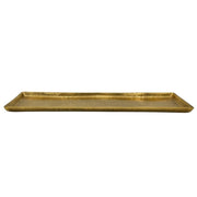Dekotablett rechteckig Aluminium gold 44x13 cm mit Filzgleitern | Miamonda