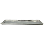 Dekotablett Aluminium silber rechteckig 44x13 cm mit Filzgleitern | Miamonda