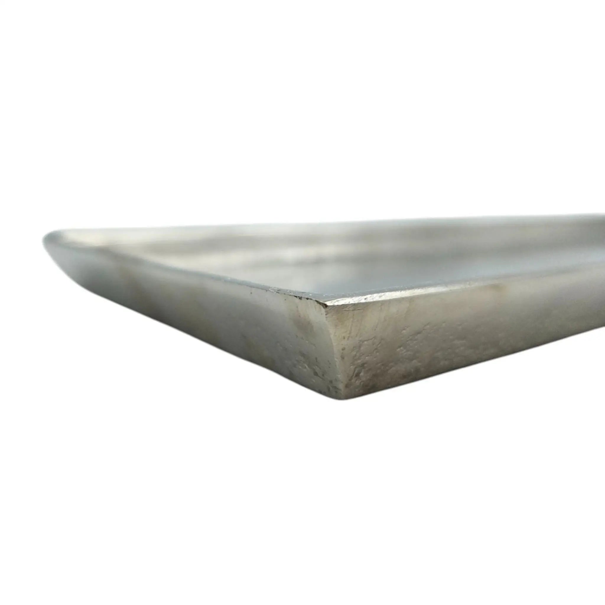 Dekotablett Aluminium silber rechteckig 44x13 cm mit Filzgleitern | Miamonda