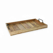 Tablett Dekotablett Holz Mango braun Deko Tischdeko Kerzentablett Holztablett Groß: 57 x 39 cm