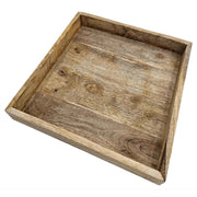 Tablett Mangoholz Dekotablett massives Holz Tischdeko Serviertablett 30 x 30 cm