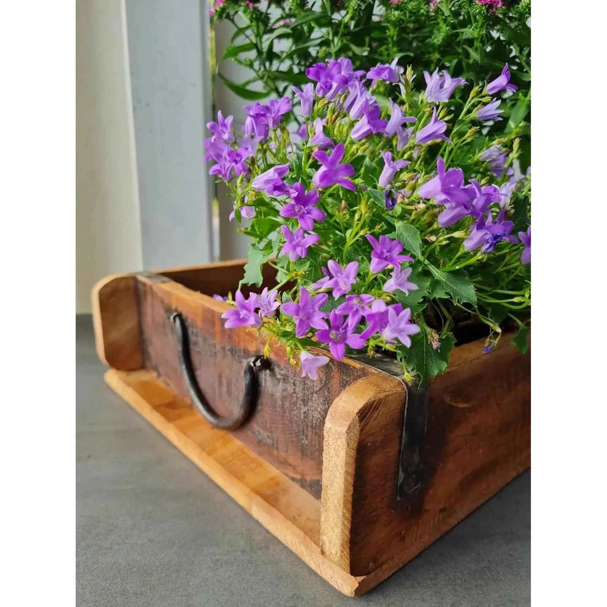 Tablett Ziegelform Kiste Holzkasten recyceltes Holz Landhaus Kasten 31x25 cm