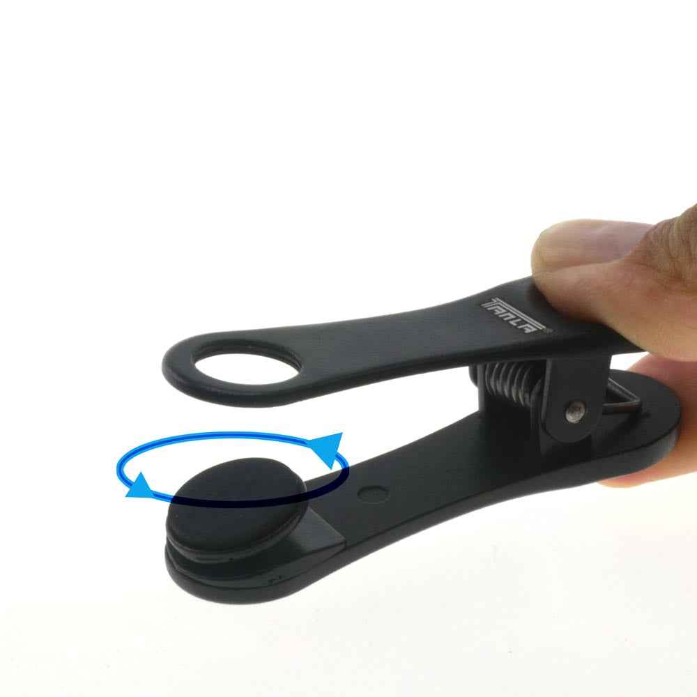 SYSTEM-S Fischaugen Linse ohne Vignettierung mit Clip und Schutztasche für Smartphone