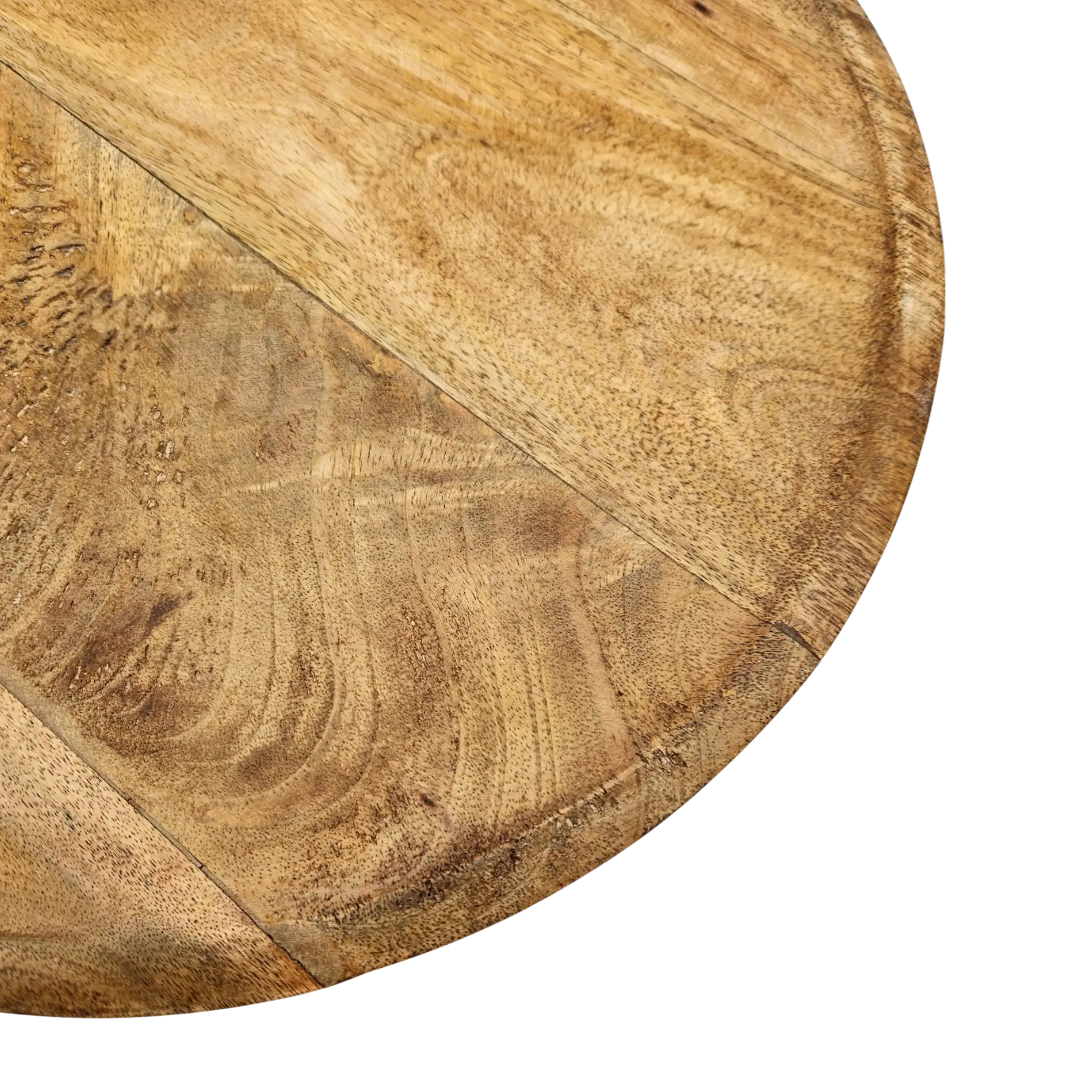 Holzteller Dekoteller aus massivem Mangoholz Ø 38 cm braun | Miamonda