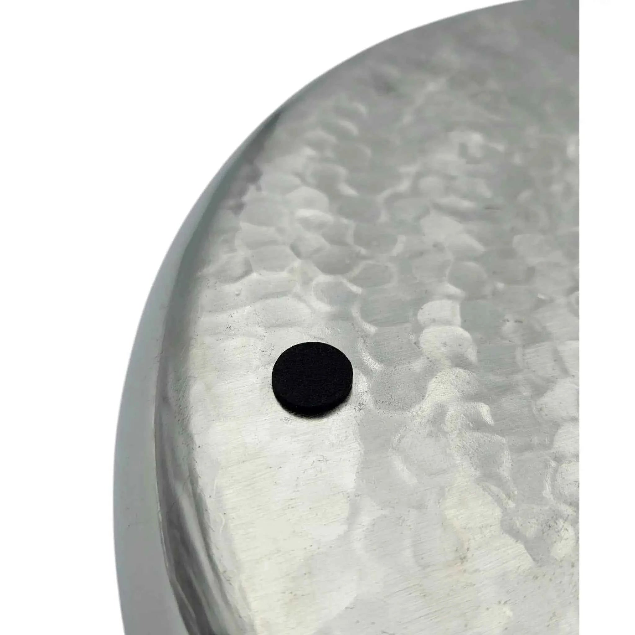 Teller silber Metallteller Deko Schale Hammerschlag Kerzenteller rund 37 cm
