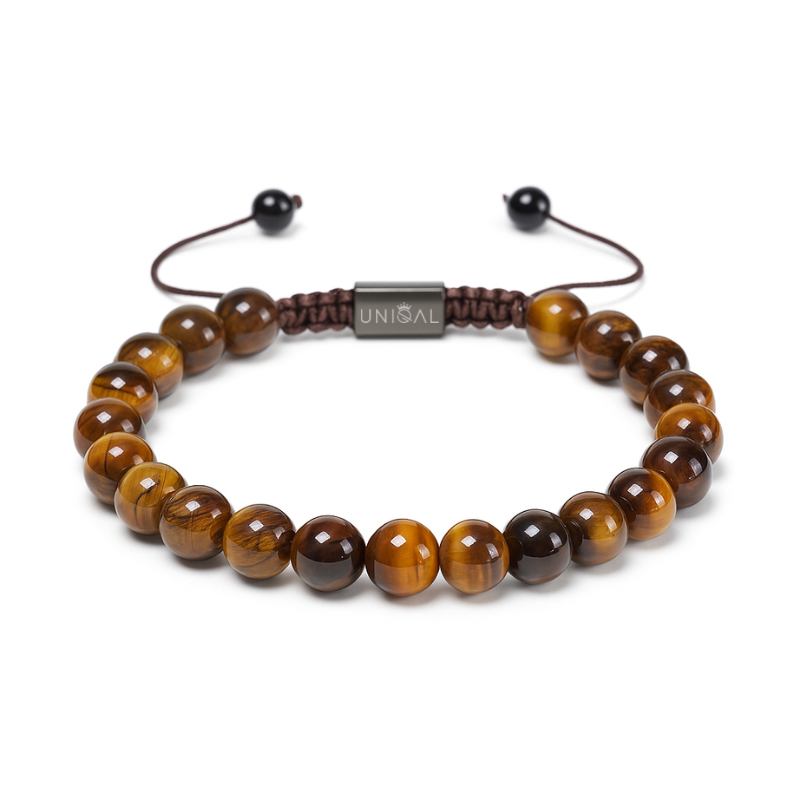 Perlenarmband aus gelbem Tigerauge 8mm – Stilvolles Accessoire für jeden Anlass - Bild 1