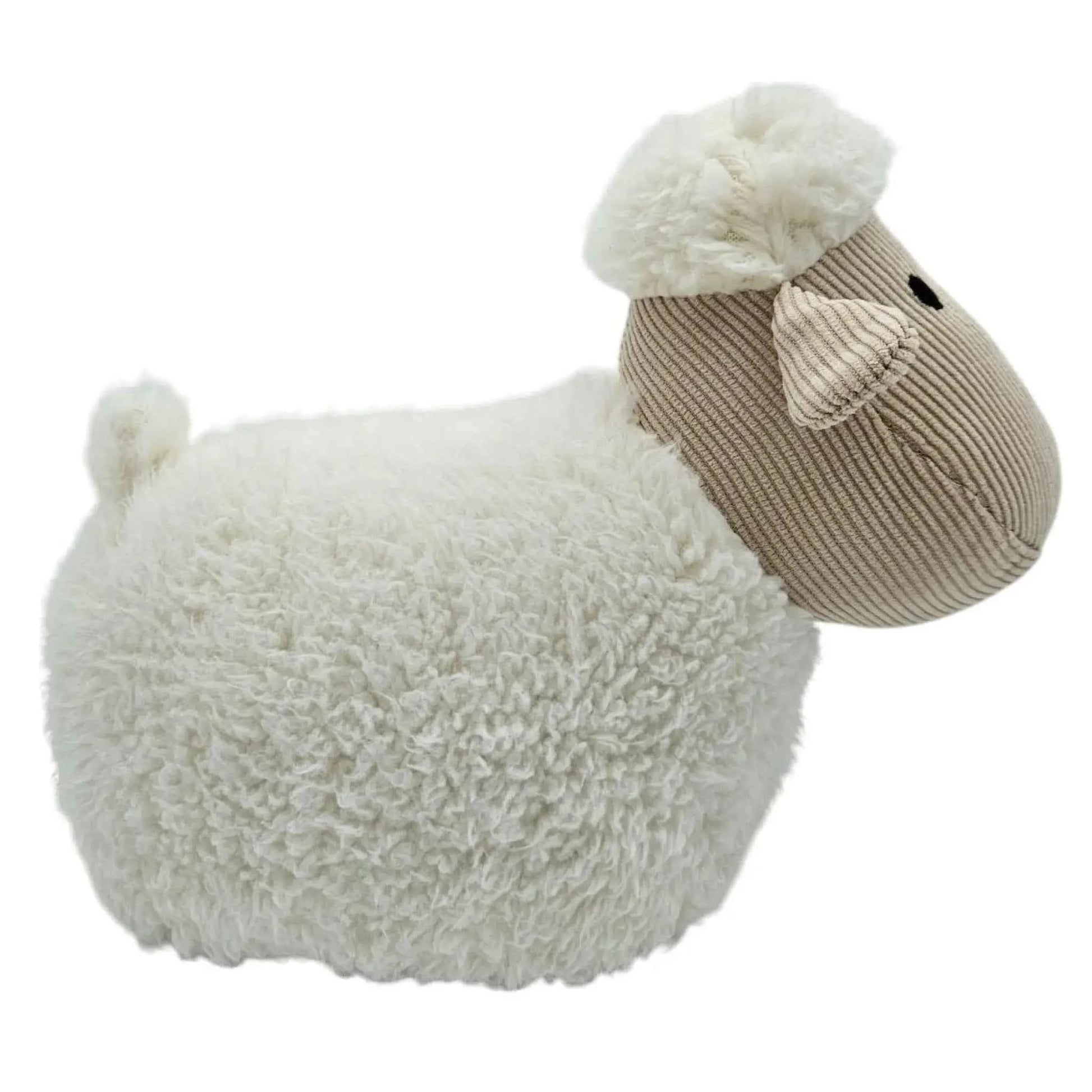 Türstopper Türsack Schaf Kuh Hund Türpuffer für Boden Stoff und Sand weiß beige