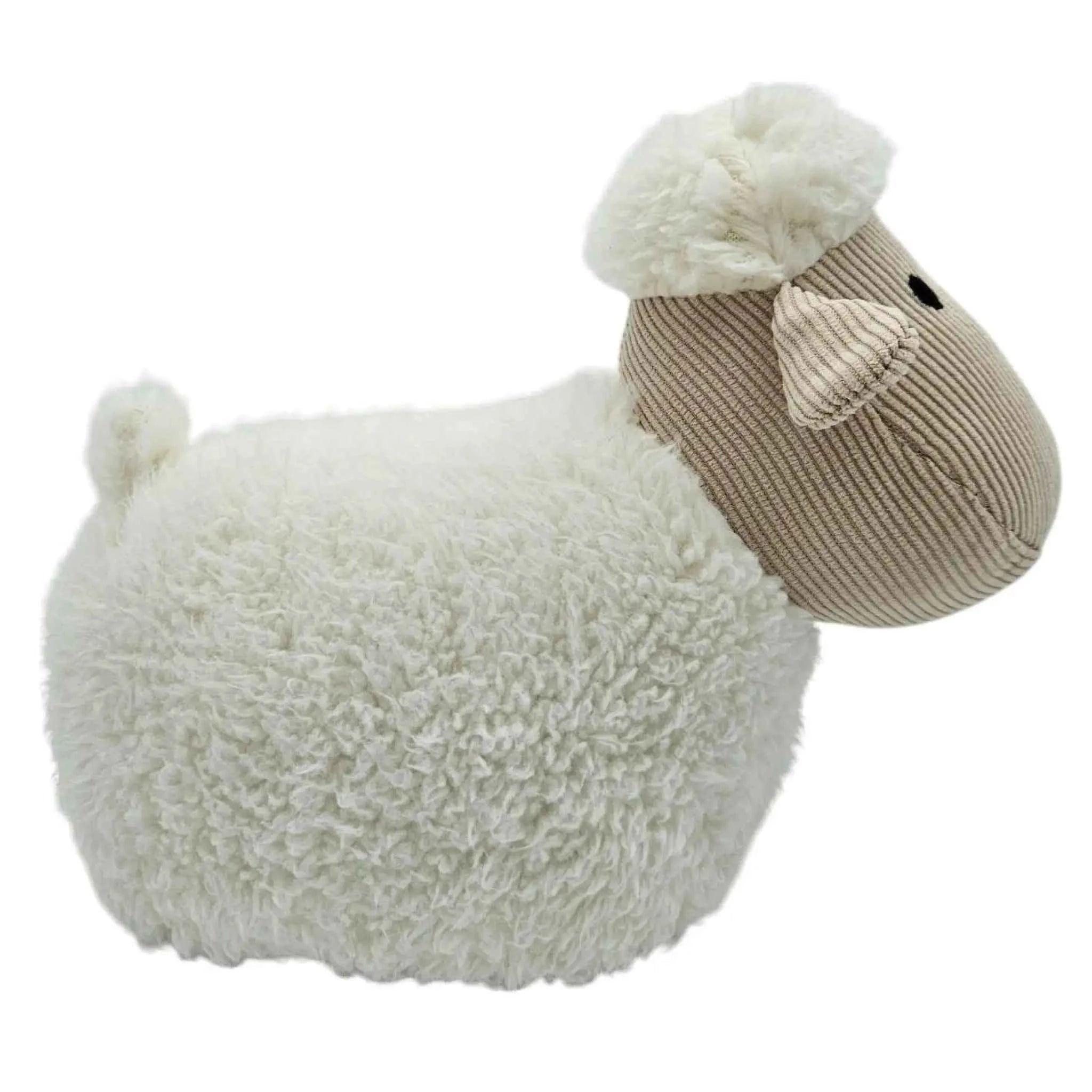 Türstopper Türsack Schaf Kuh Hund Türpuffer für Boden Stoff und Sand weiß beige