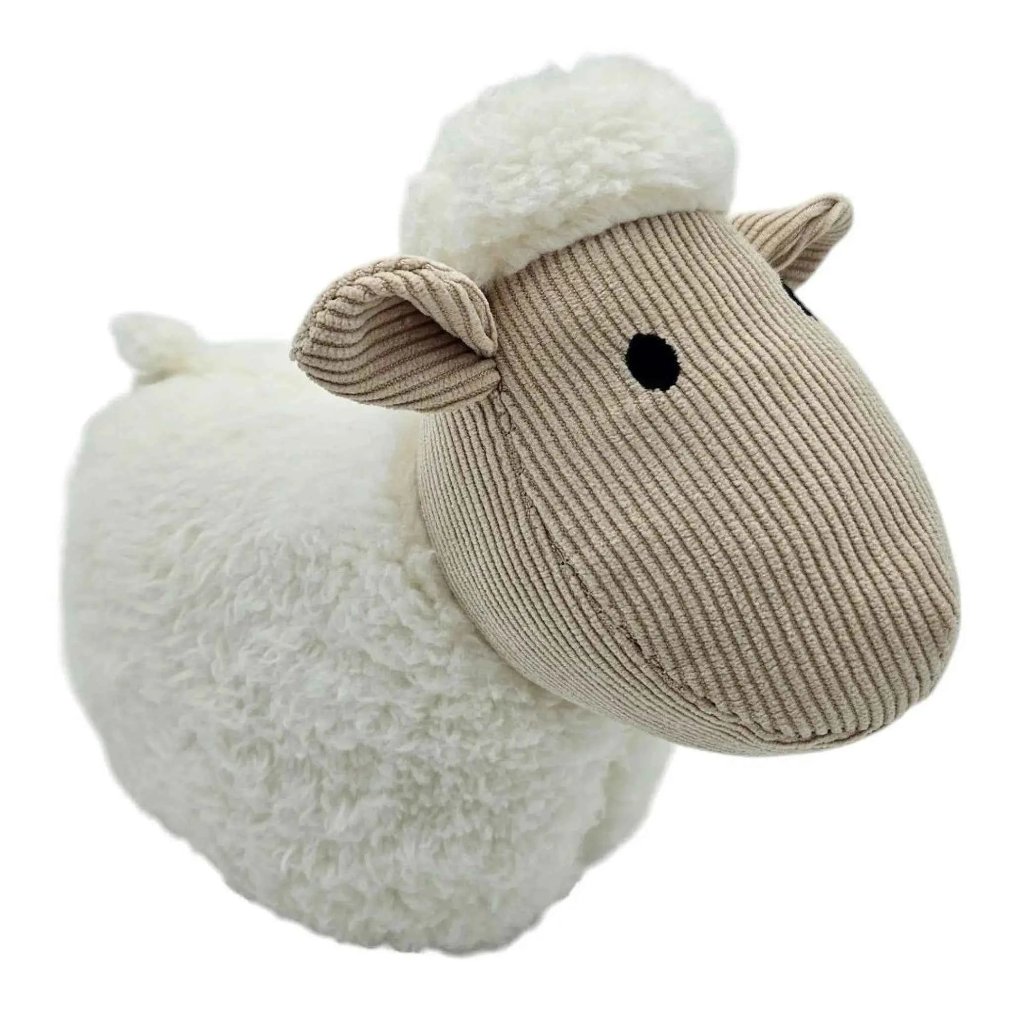 Türstopper Türsack Schaf Kuh Hund Türpuffer für Boden Stoff und Sand weiß beige