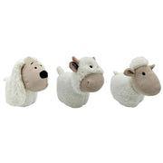 Türstopper Türsack Schaf Kuh Hund Türpuffer für Boden Stoff und Sand weiß beige