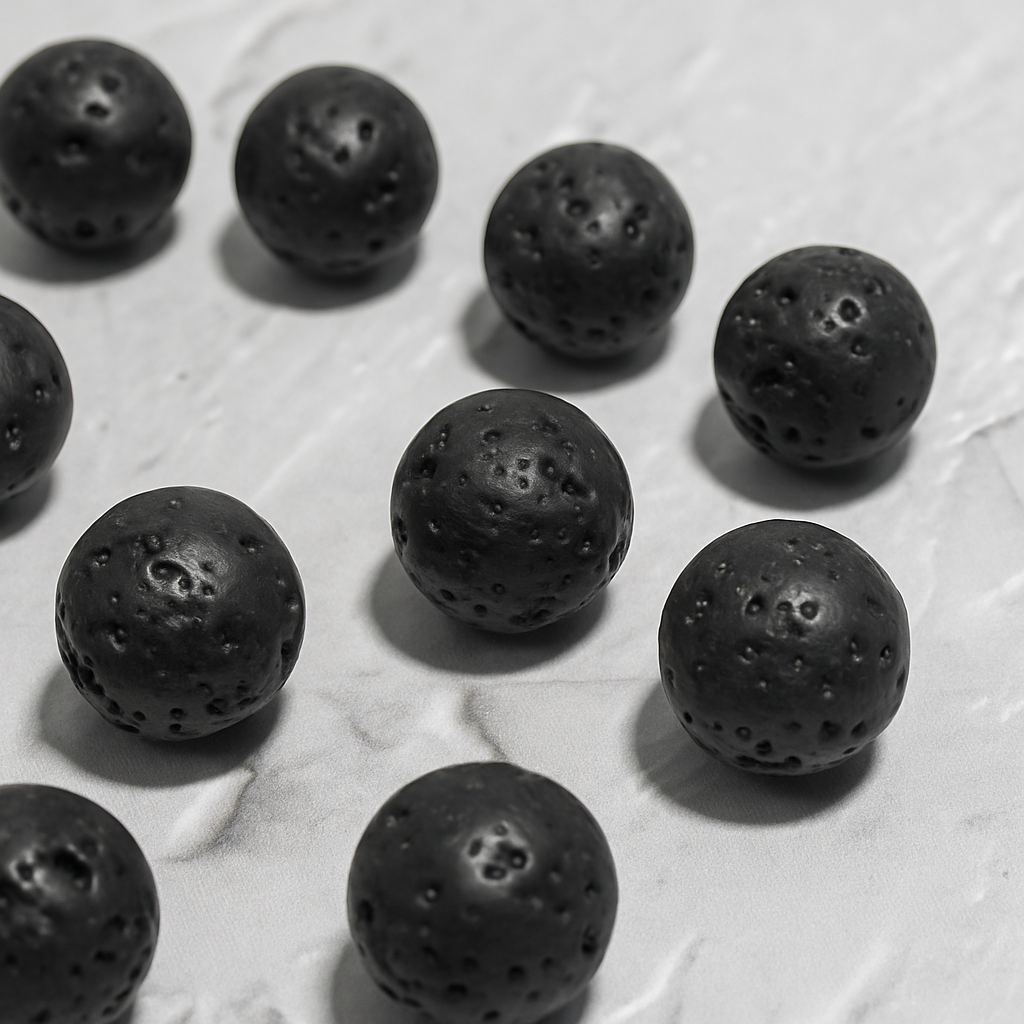 Stylisches Armband aus Lavastein – Zweireihig in Schwarz - Bild 2