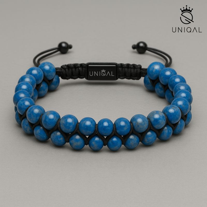 Lapis Lazuli Perlenarmband zweireihig 6mm
