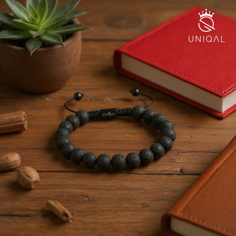 Perlenarmband Lavastein 8mm Schwarz für deinen individuellen Stil - Bild 3