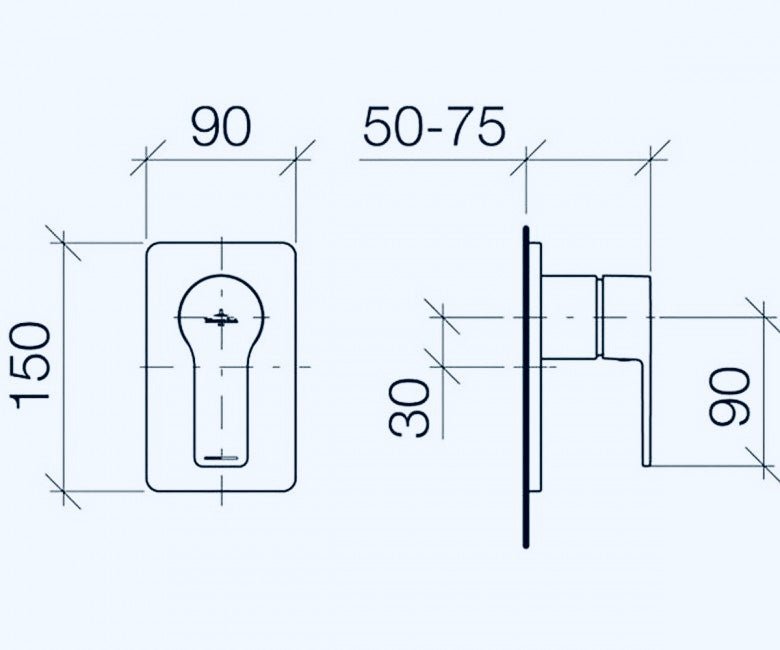 Villeroy & Boch JUST UP-Einhandbatterie, glänzendes Chromfinish, Detailansicht