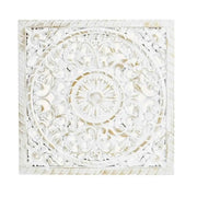 Wandbild Holzbild Ornament weiß gold 40x40 cm Landhaus Mandala shabby