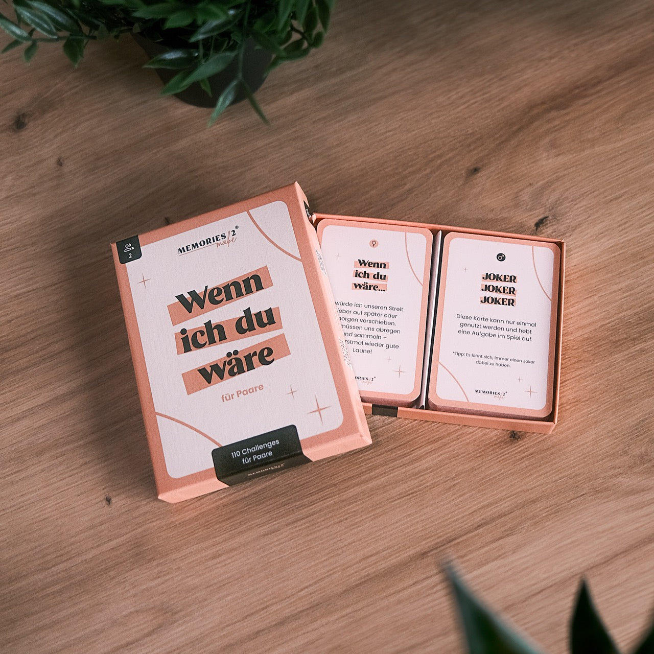 Wenn ich du wäre Kartenspiel für Paare, bunte Fragenkarten für intime Gespräche
