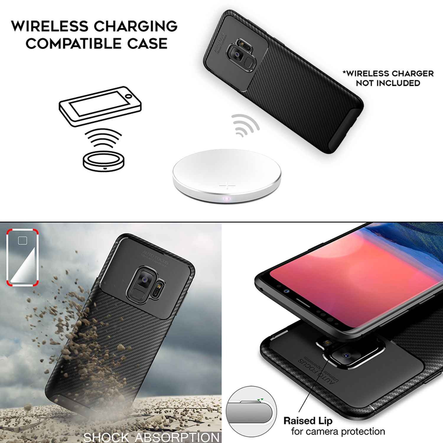 NALIA Hülle für Samsung Galaxy S9, Ultra Slim Silikon Case Cover Etui Handyhülle