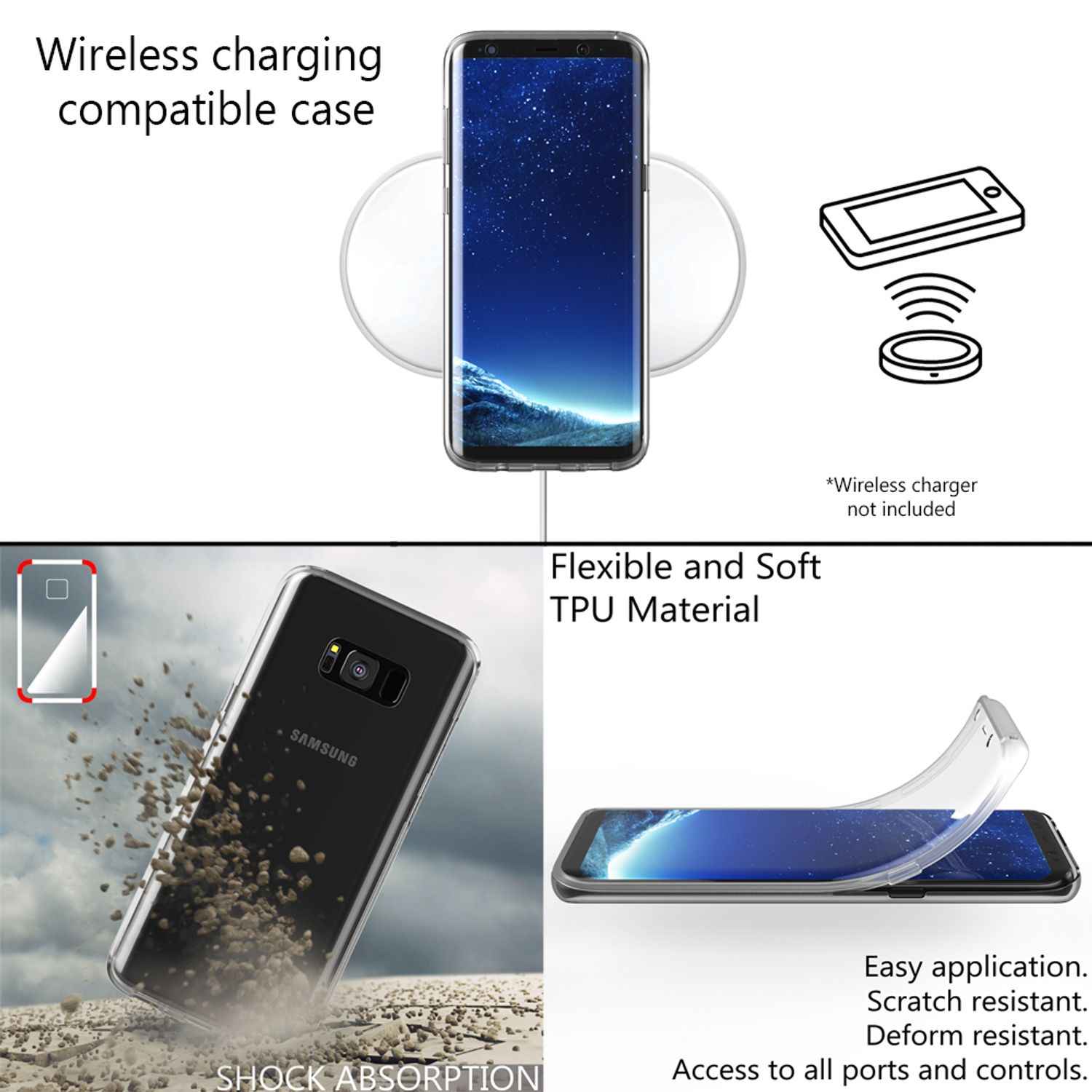 NALIA 360 Grad Handy Hülle für Samsung Galaxy S8 Plus, Full Cover Case Bumper