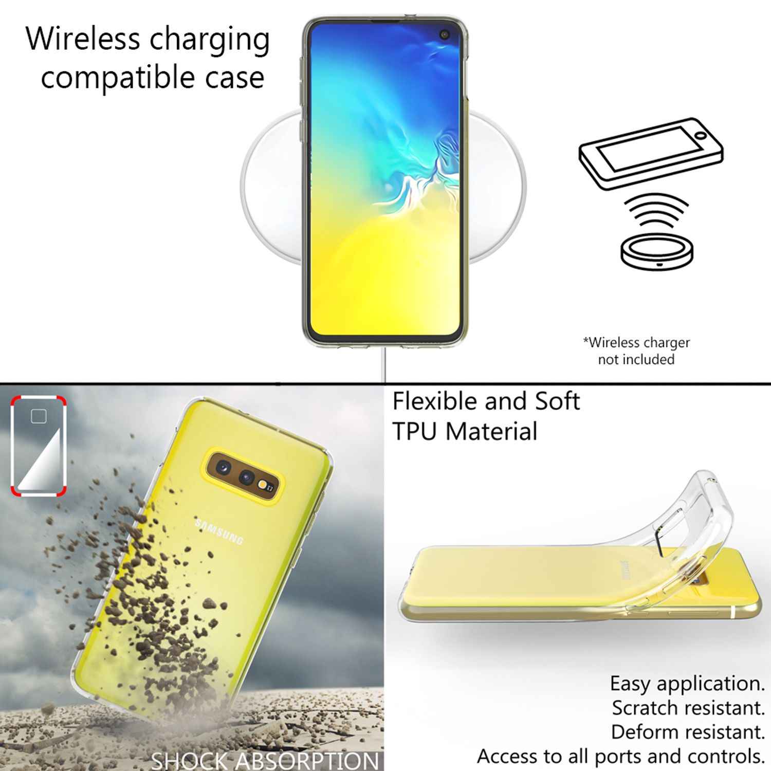 NALIA Handyhülle für Samsung Galaxy S10e Hülle, Dünne Durchsichtige Schutzhülle