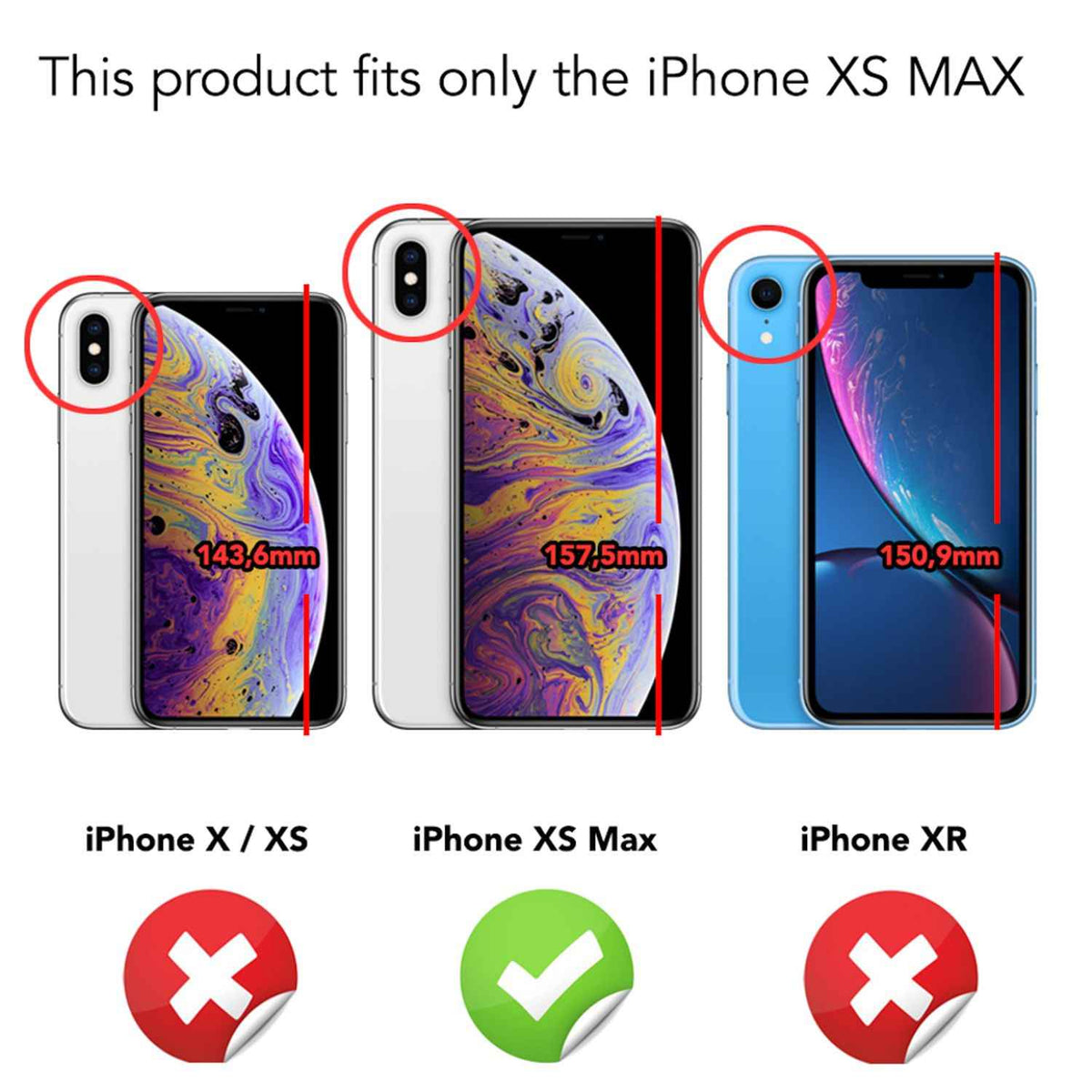 NALIA 360° Magnet Hülle für iPhone XS Max, Slim Hard Case mit Display Schutz