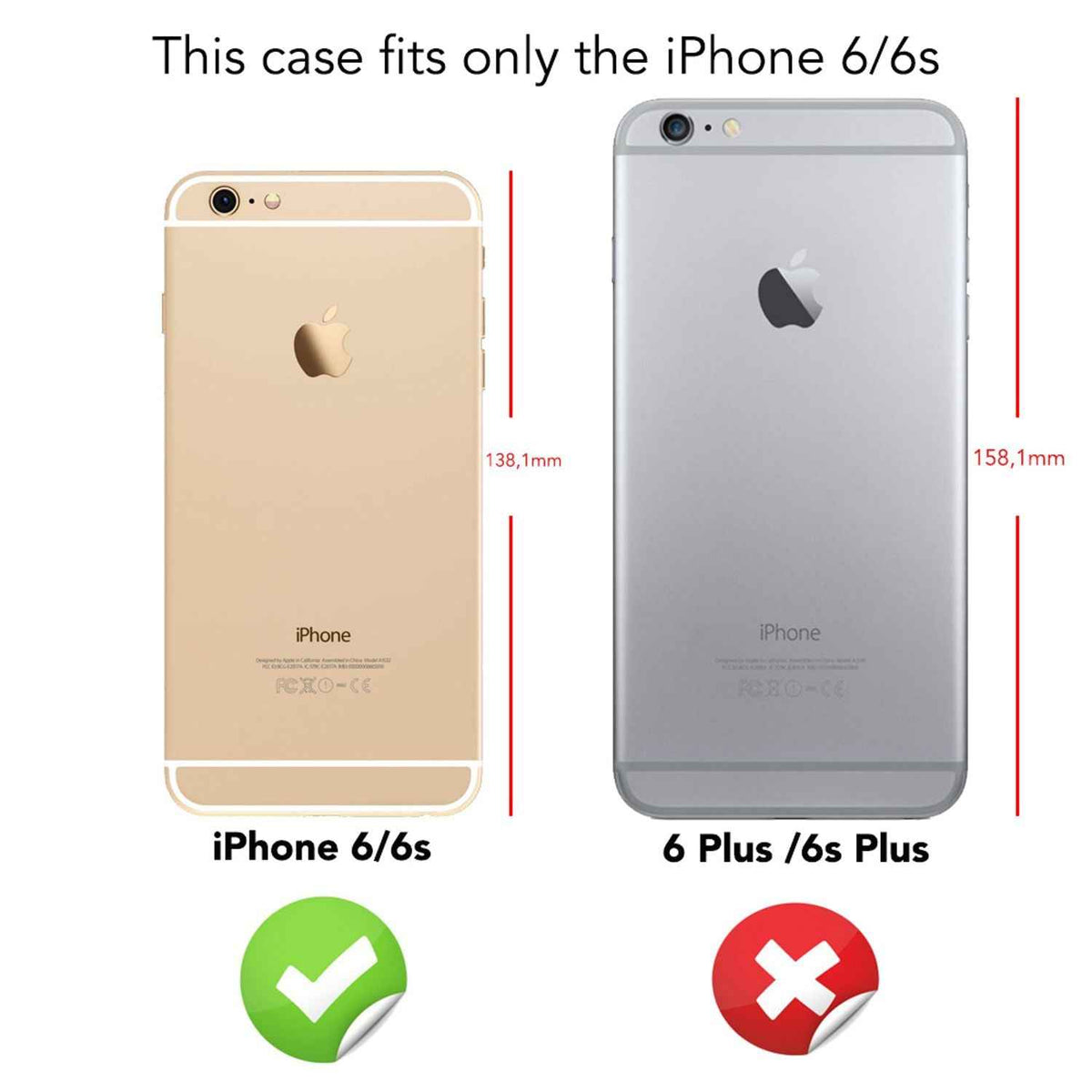 NALIA 360 Grad Handy Hülle für Apple iPhone 6 6S, Full Cover Silikon Bumper Case