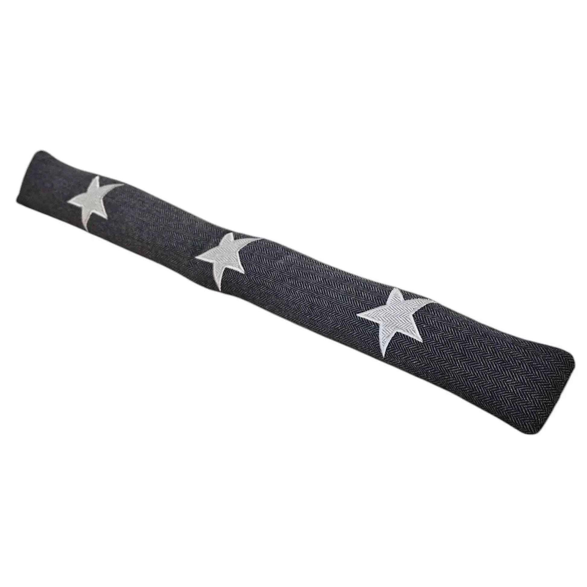 Zugluftstopper Windstopper Türdichtung Türvorleger Stern grau 90x10 cm